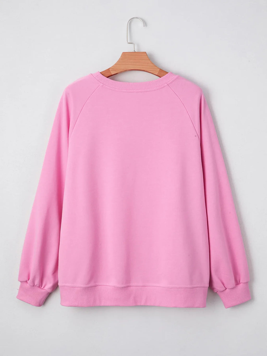 Lace Patched Raglan Sleeve Loose Fit Sweatshirt