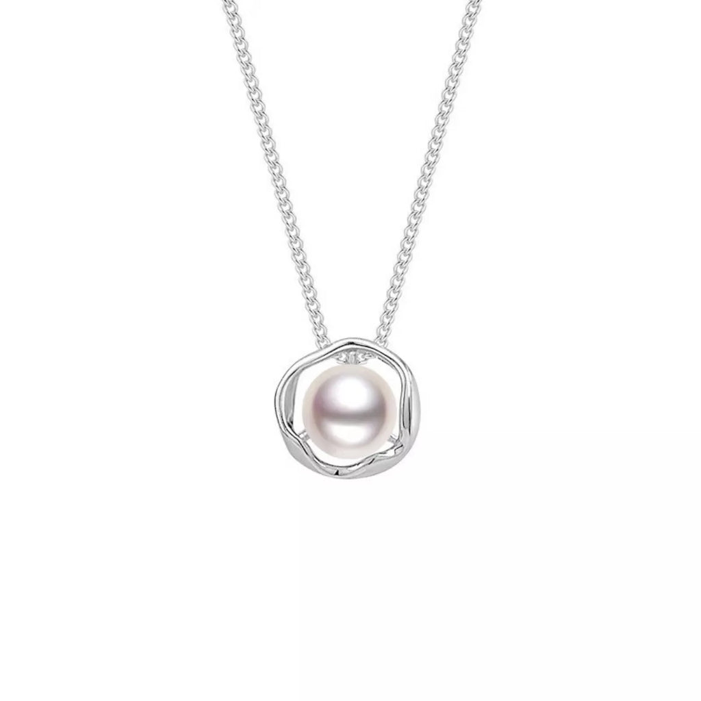 925 Sterling Silver Pearl Pendant Necklace