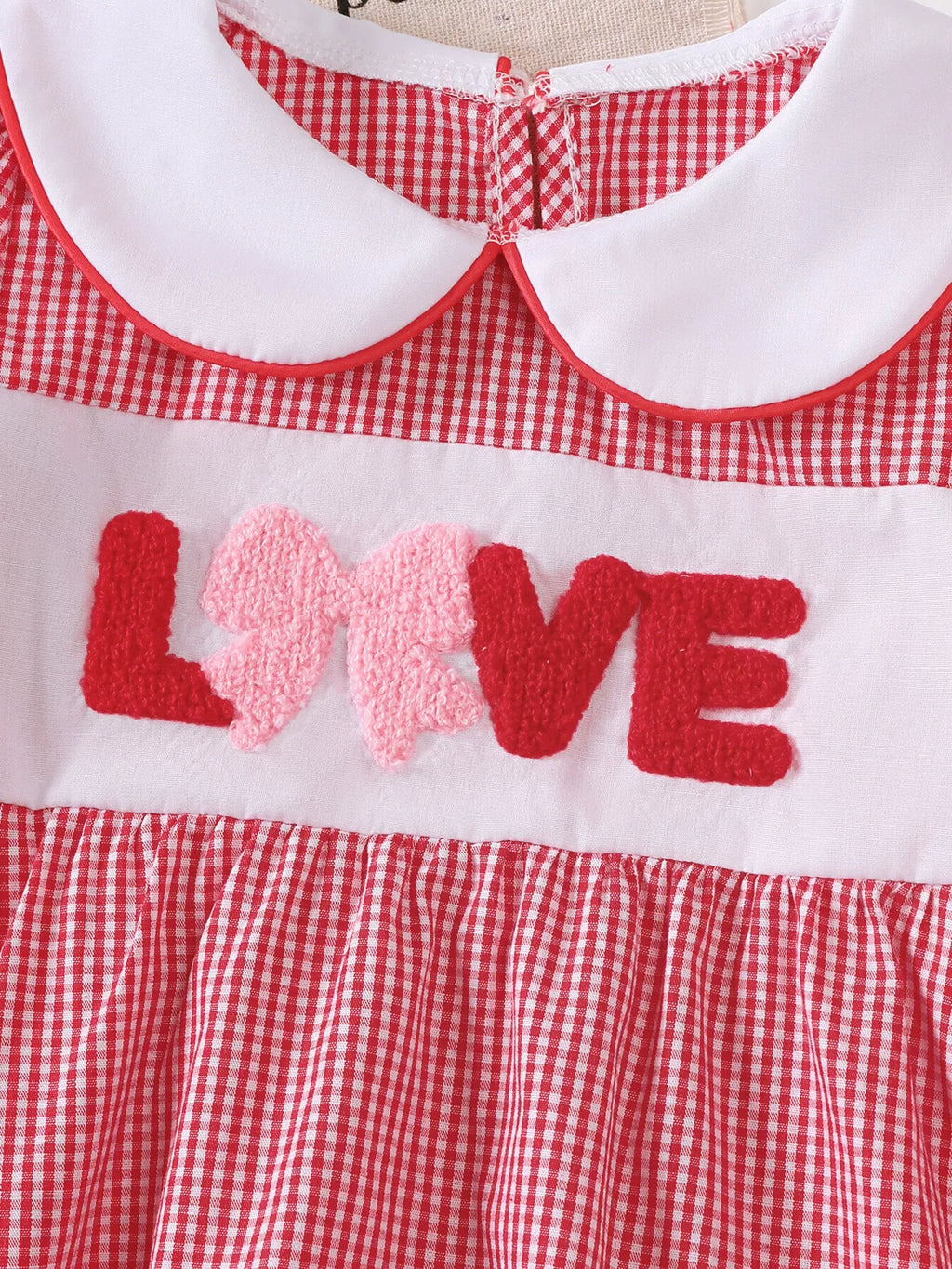 Children's Gingham 'LOVE' Top and Shorts Set