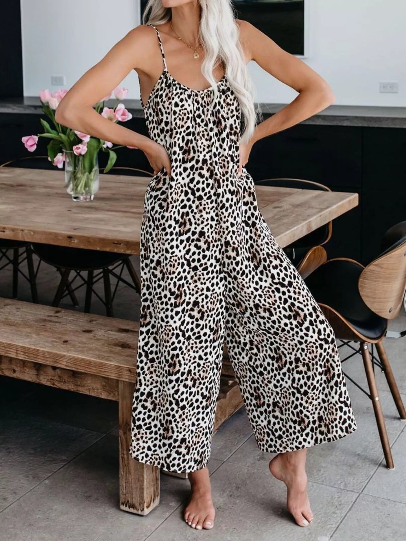 Full Size Tie-Dye Wide Leg Jumpsuit Plus Size