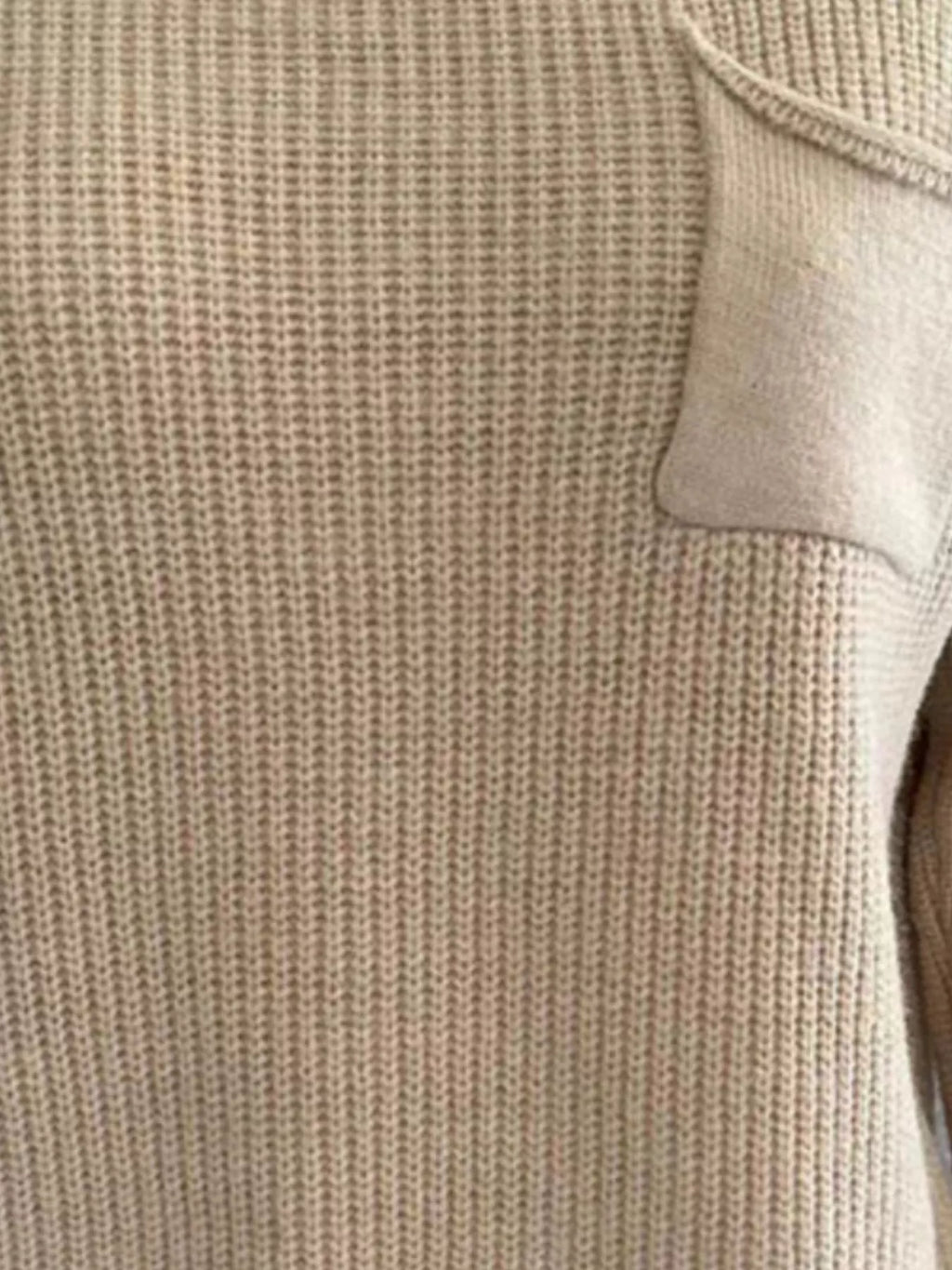 Pocket Detail Dropped Shoulder Sweater