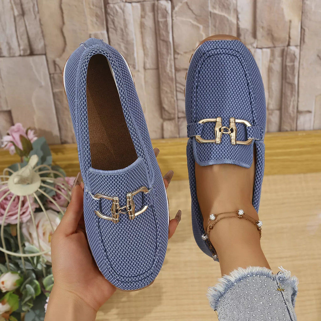 Mesh Round Toe Slip-Ons