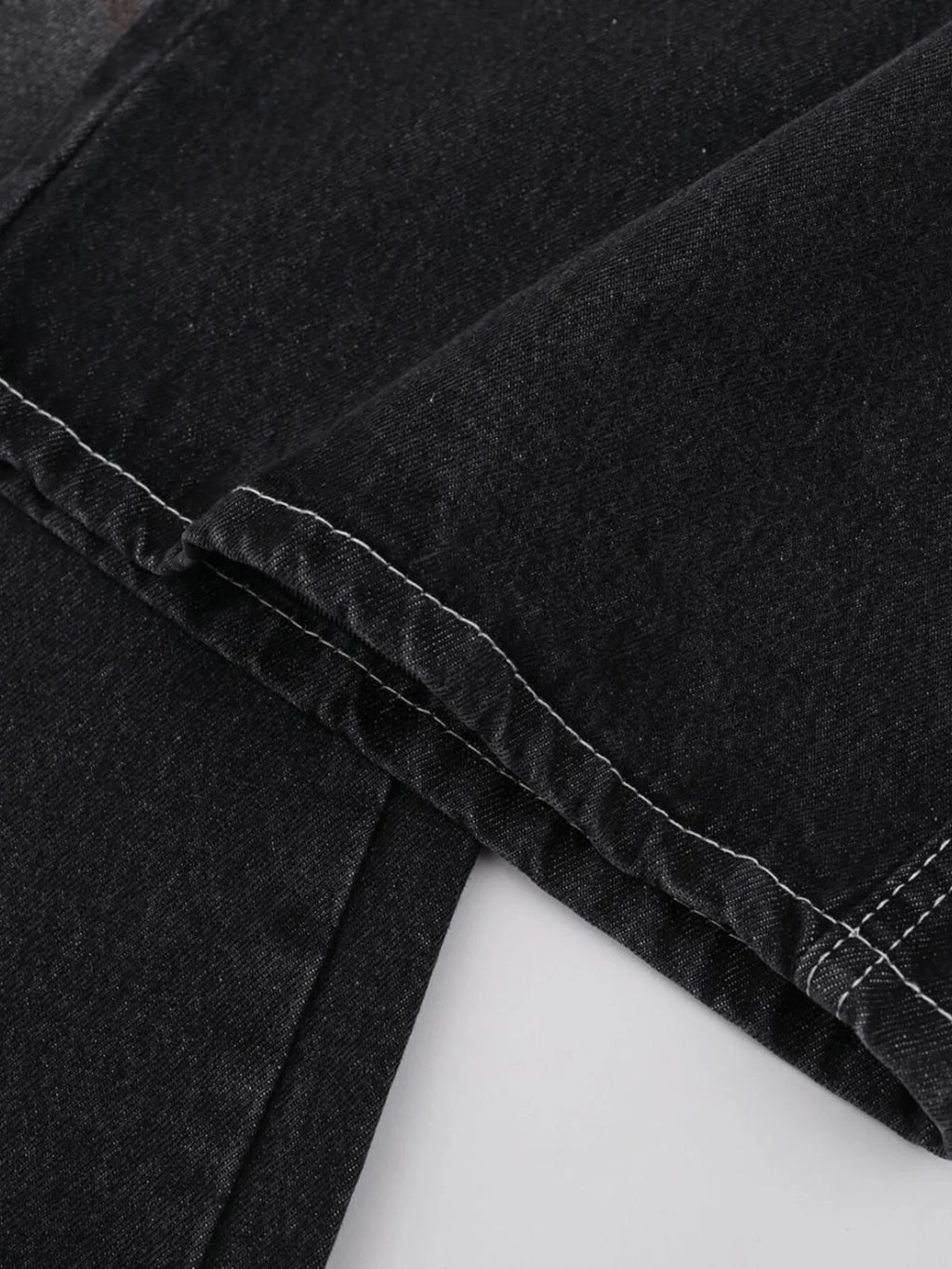 Men's Vintage Washed Wide Leg Denim Jeans