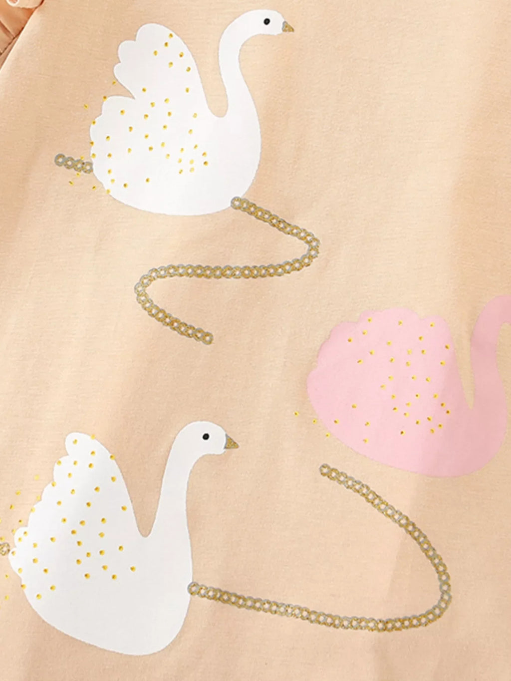 Children's Swan Ruffle Sleeve Top and Shorts Set