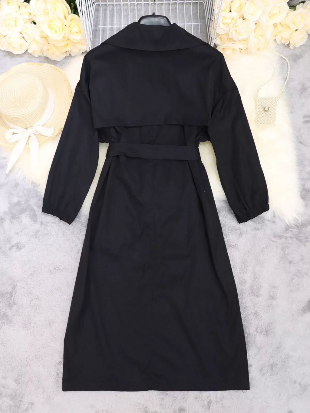 Tie Waist Midi Shirt Dress