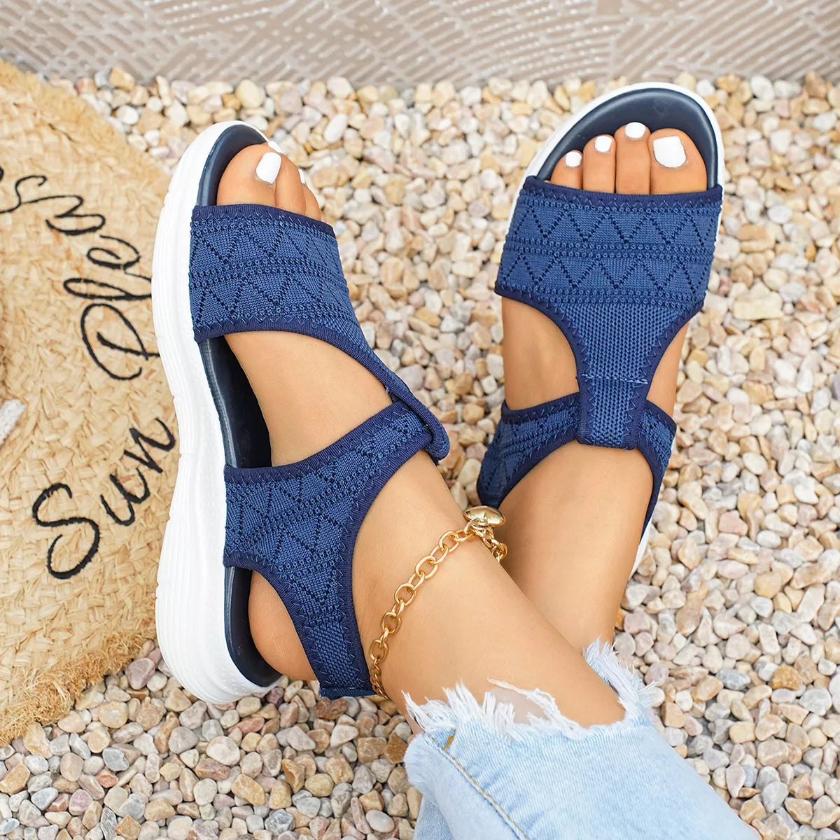 Open Toe Flats Sandals