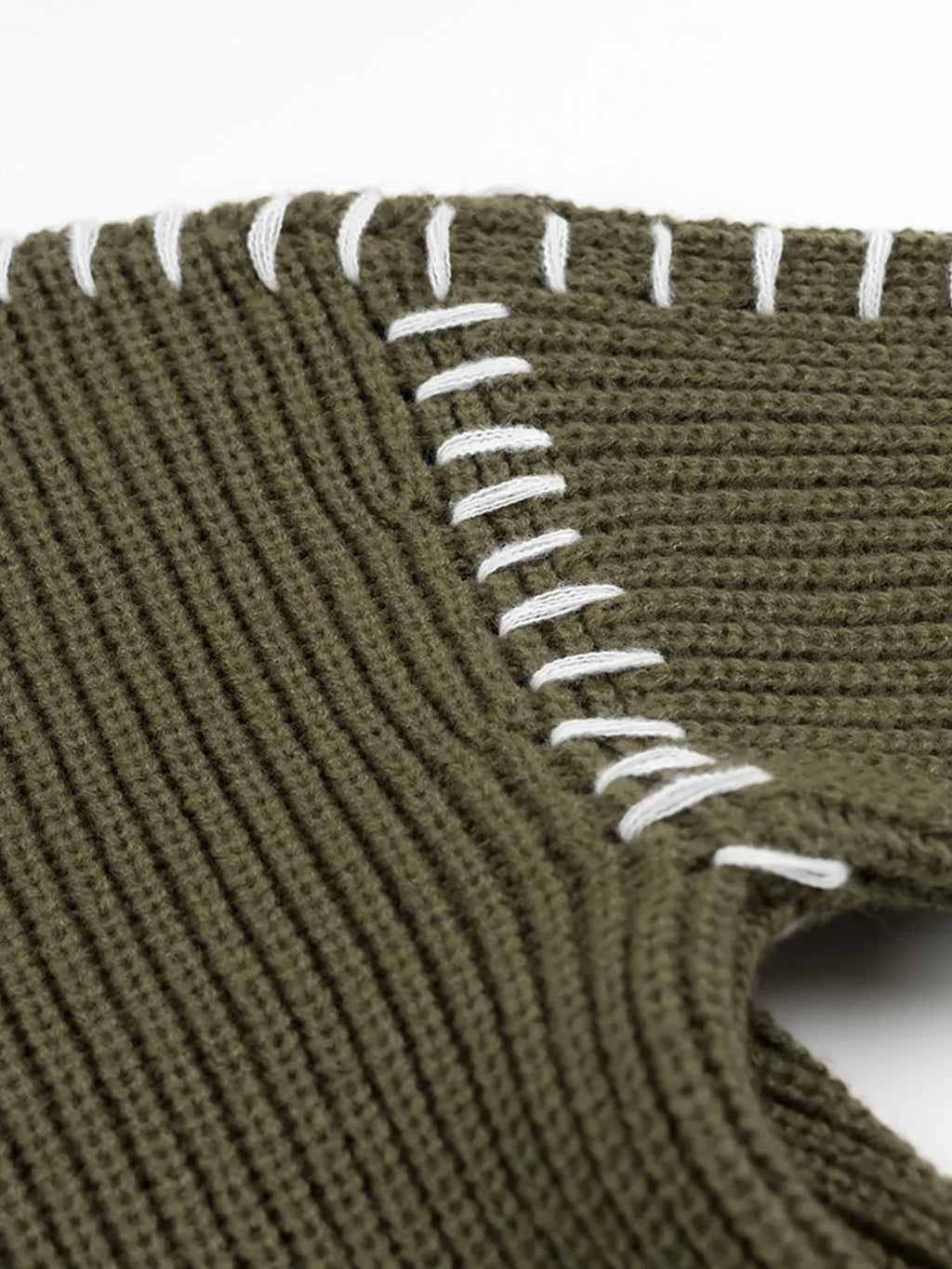 Contrast Mock Neck Long Sleeve Sweater
