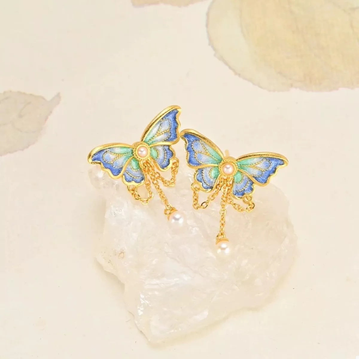 18K Gold-Plated Butterfly Earrings