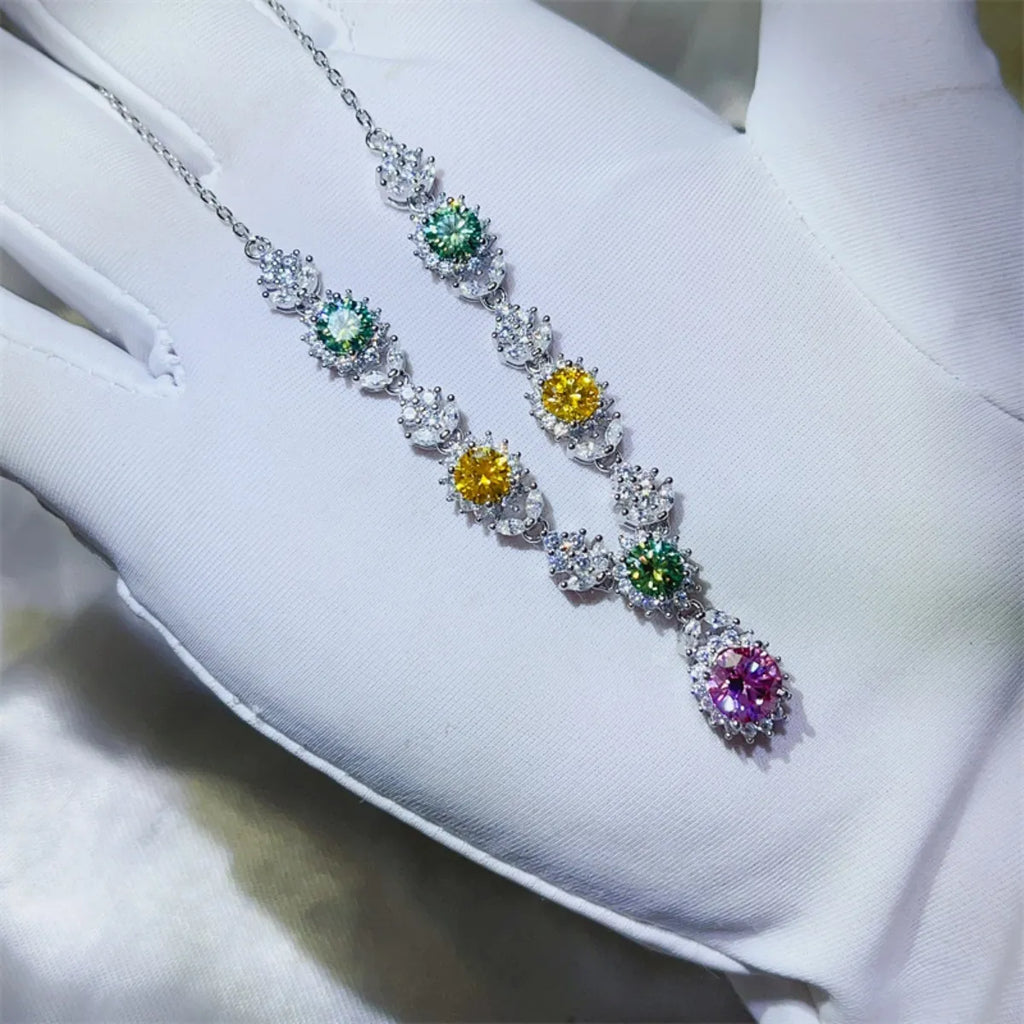 3.5 Carat Moissanite 925 Sterling Silver Necklace