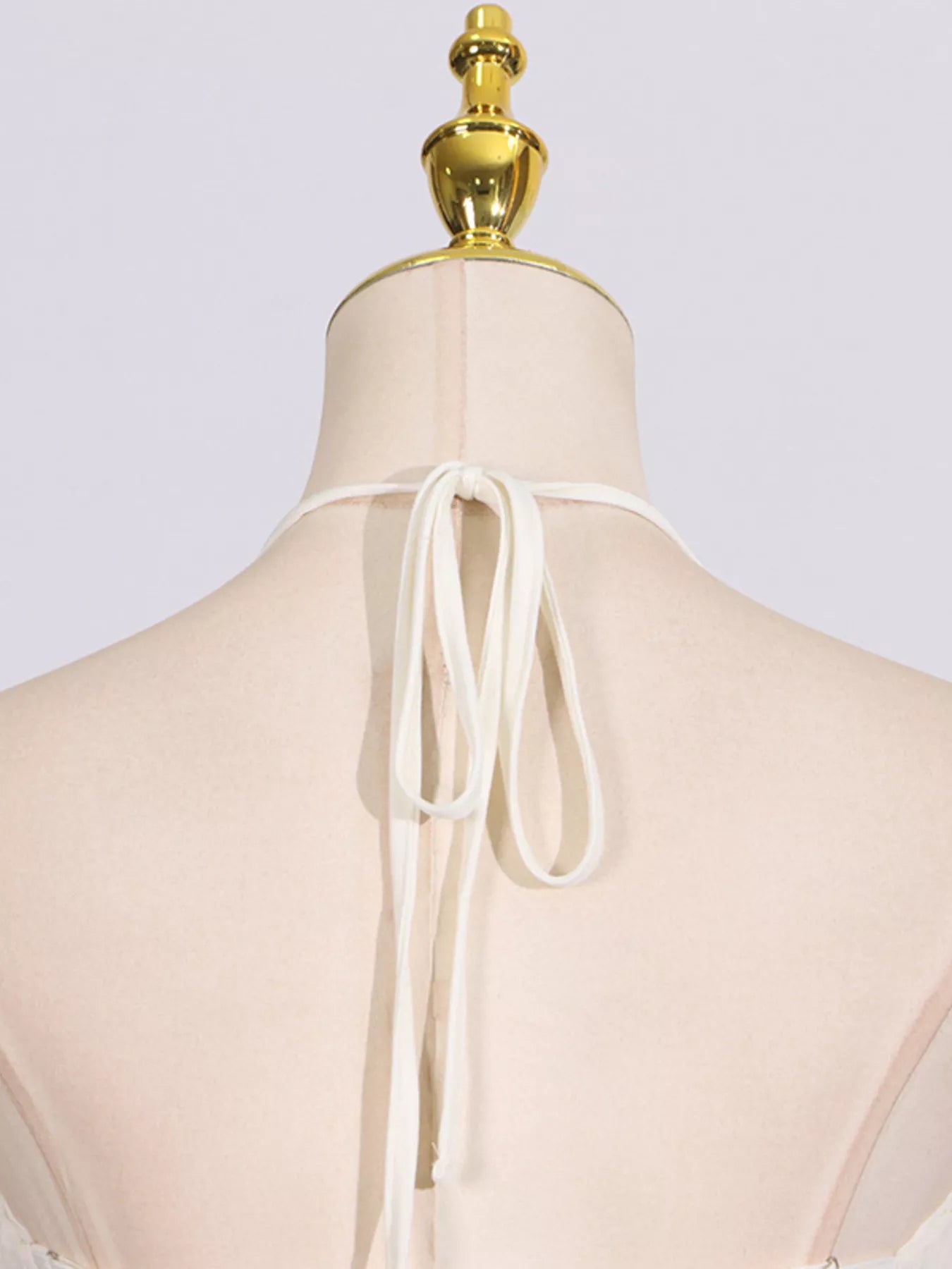 Ruched Halter Neck Maxi Dress