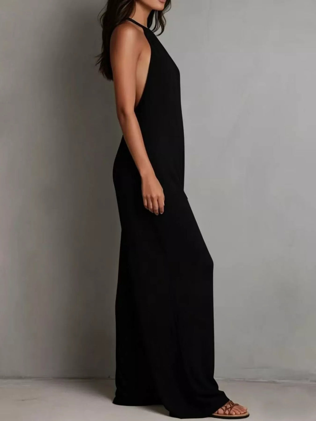 Sleeveless Wide Leg Jumpsuit