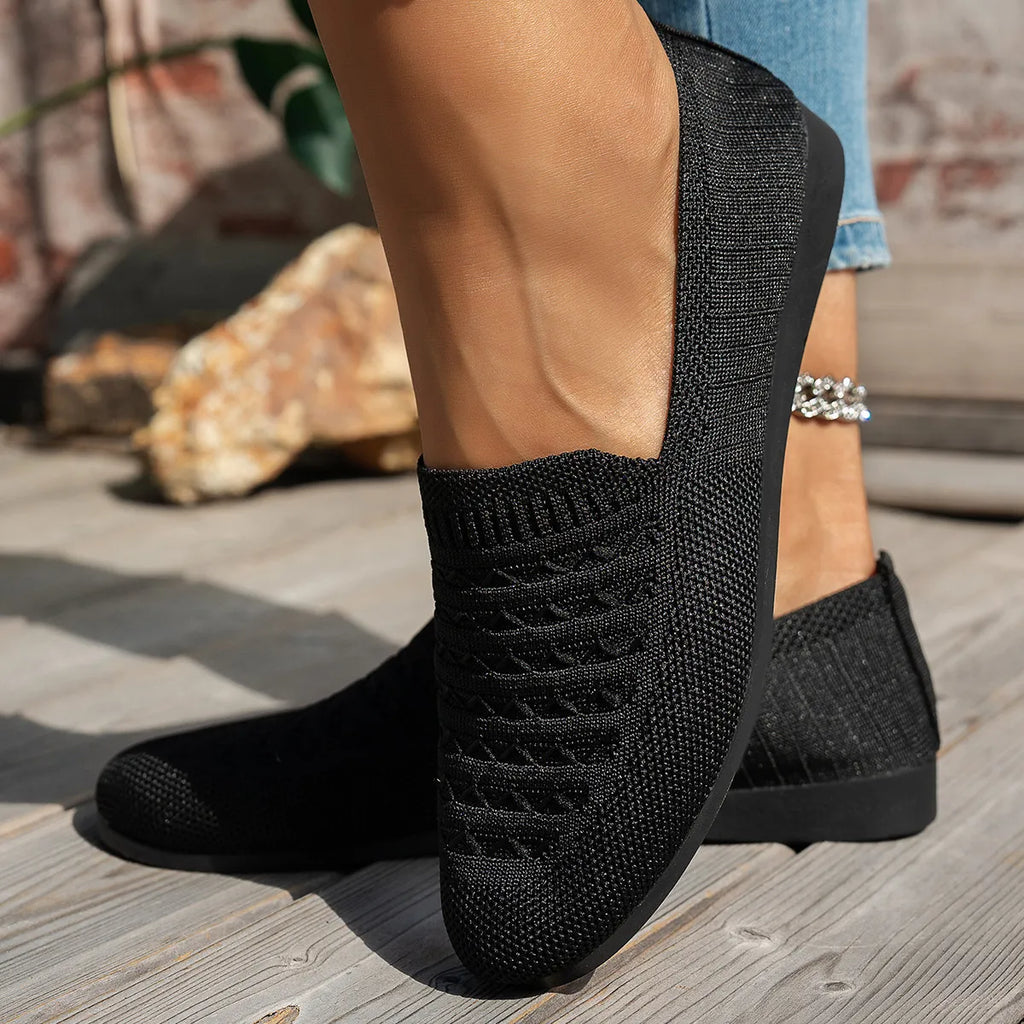 Breathable Knit Slip-On Loafers