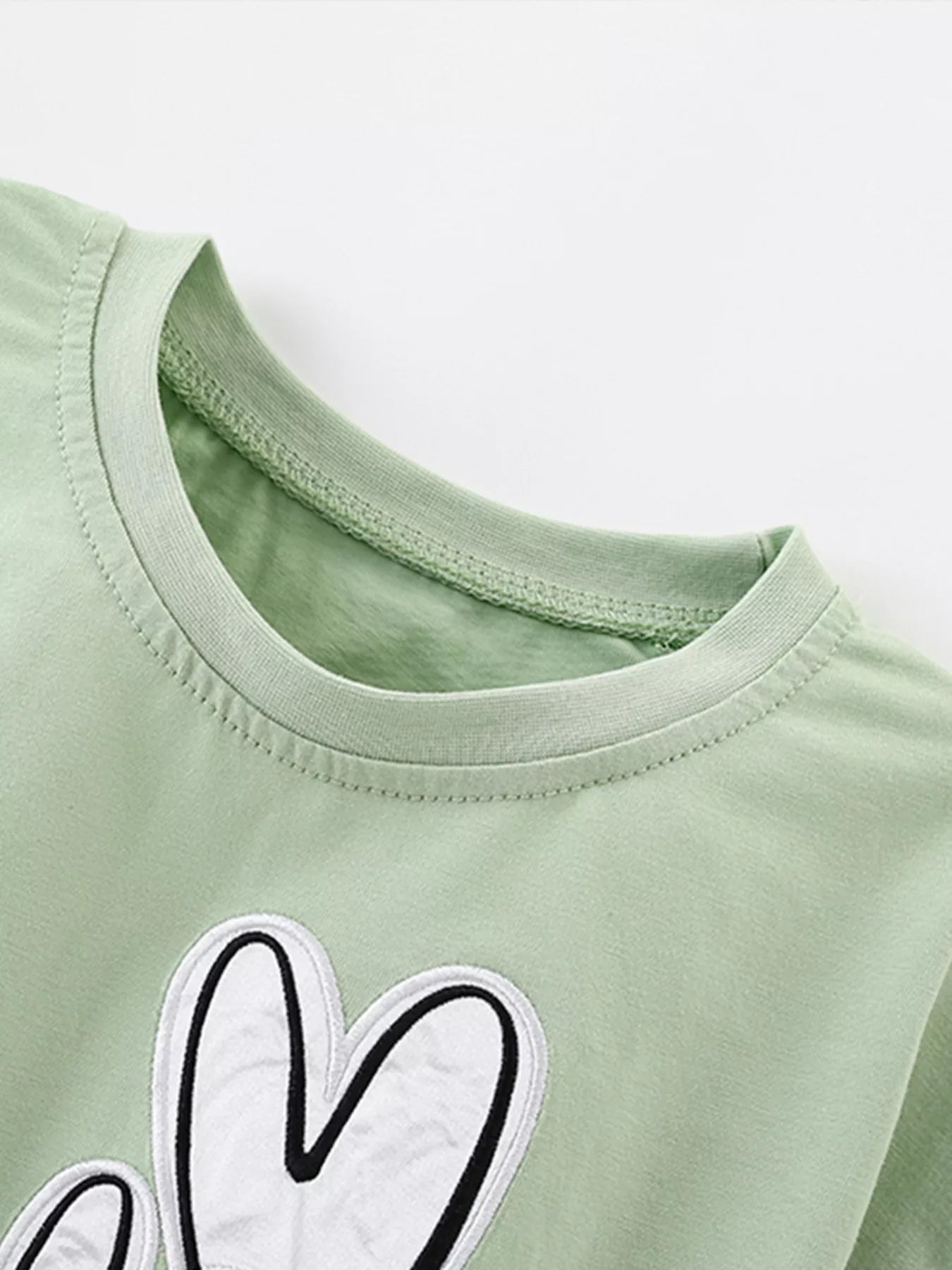 Children's Heart Ruffle Sleeve T-Shirt