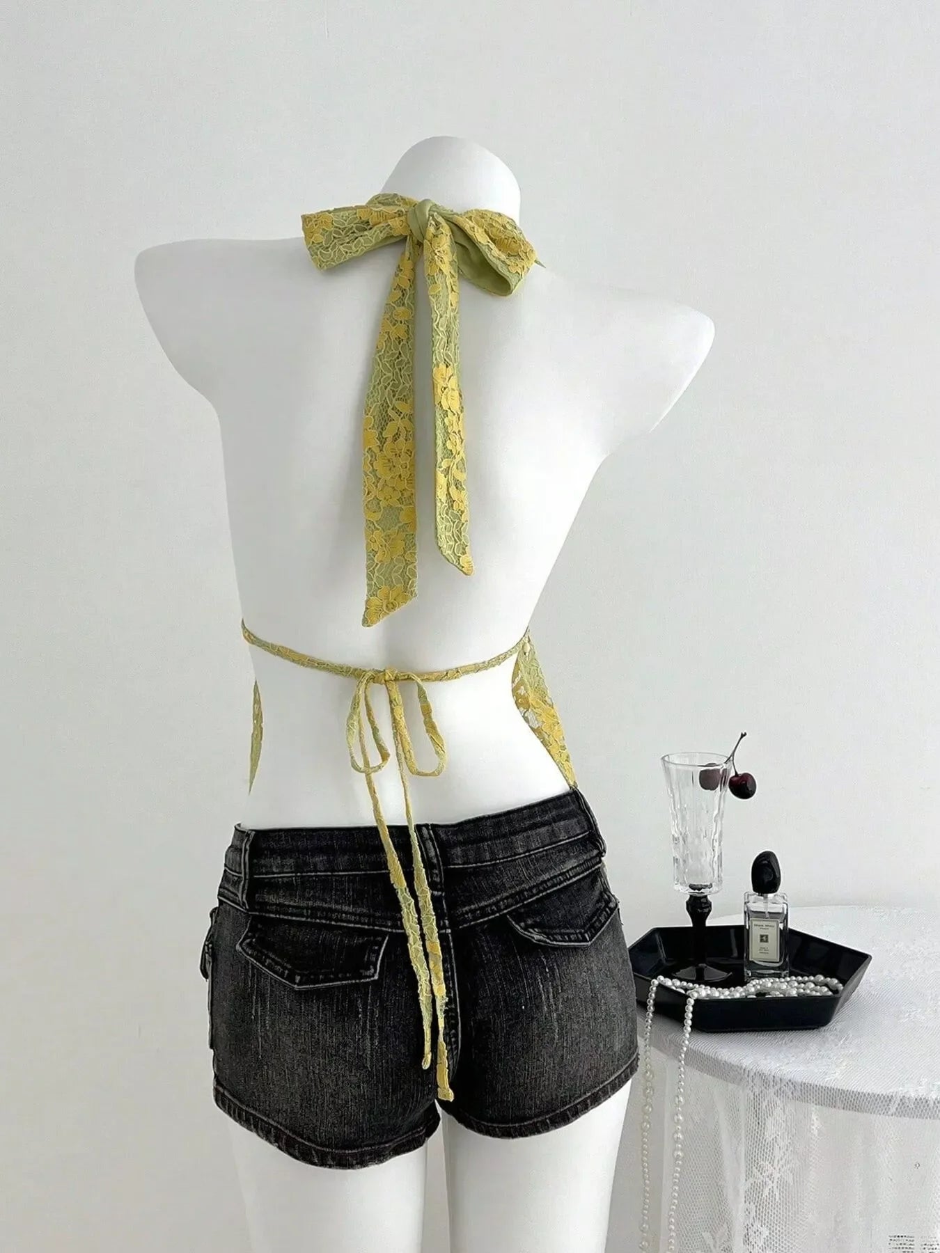 Lace Halter Neck Cami