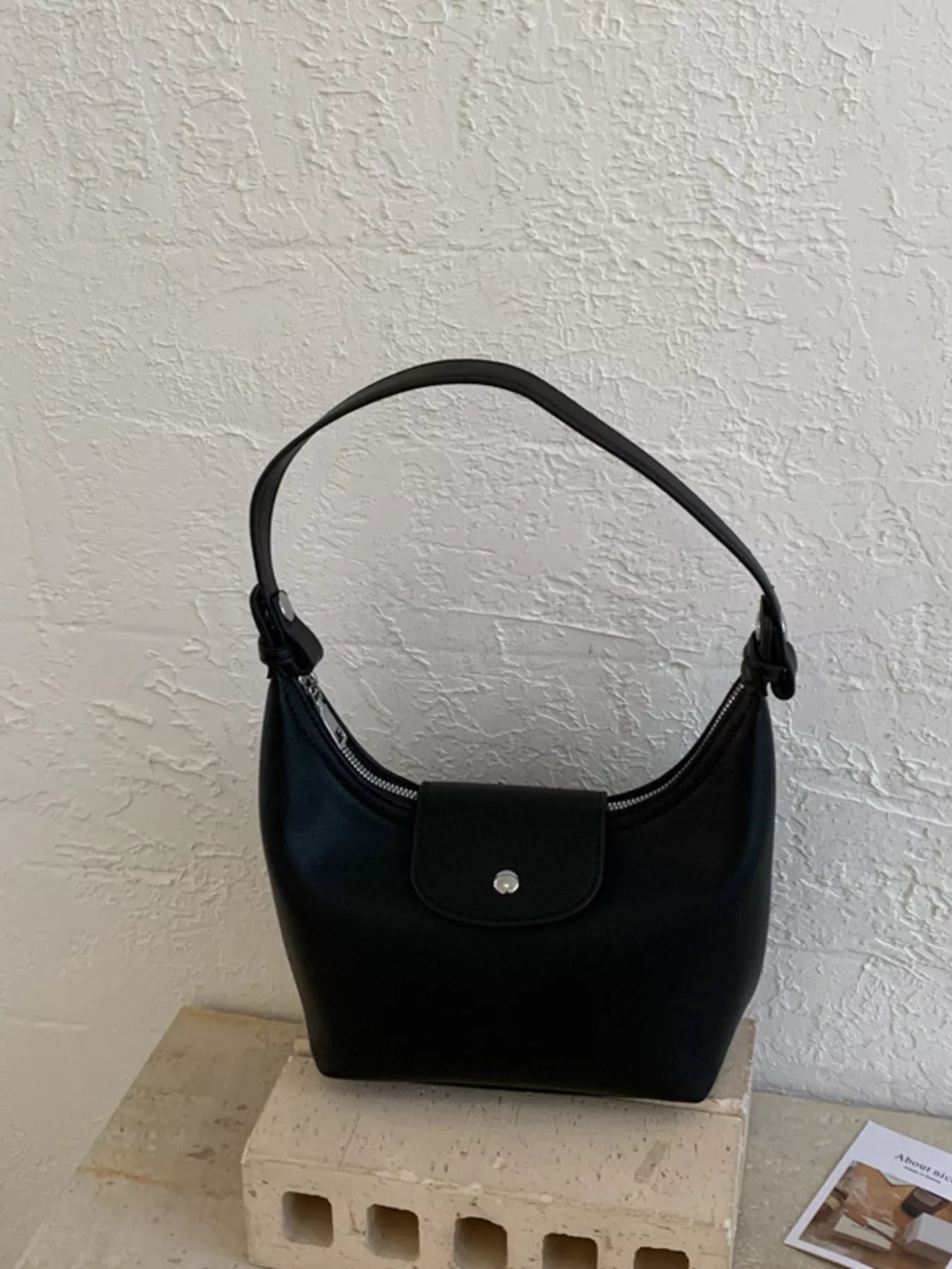 PU Leather Crescent Shoulder Bag