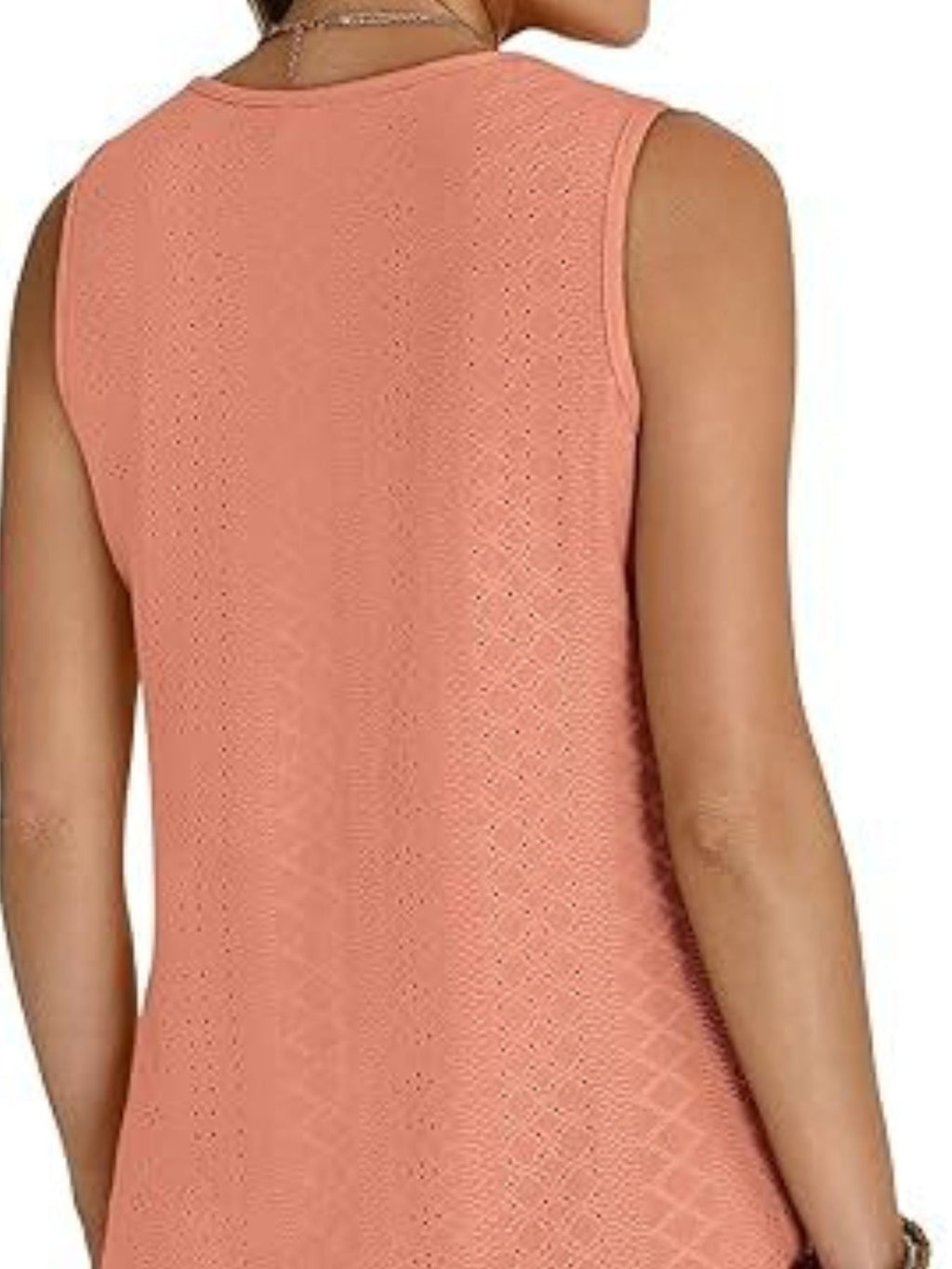 Eyelet V-Neck Tank