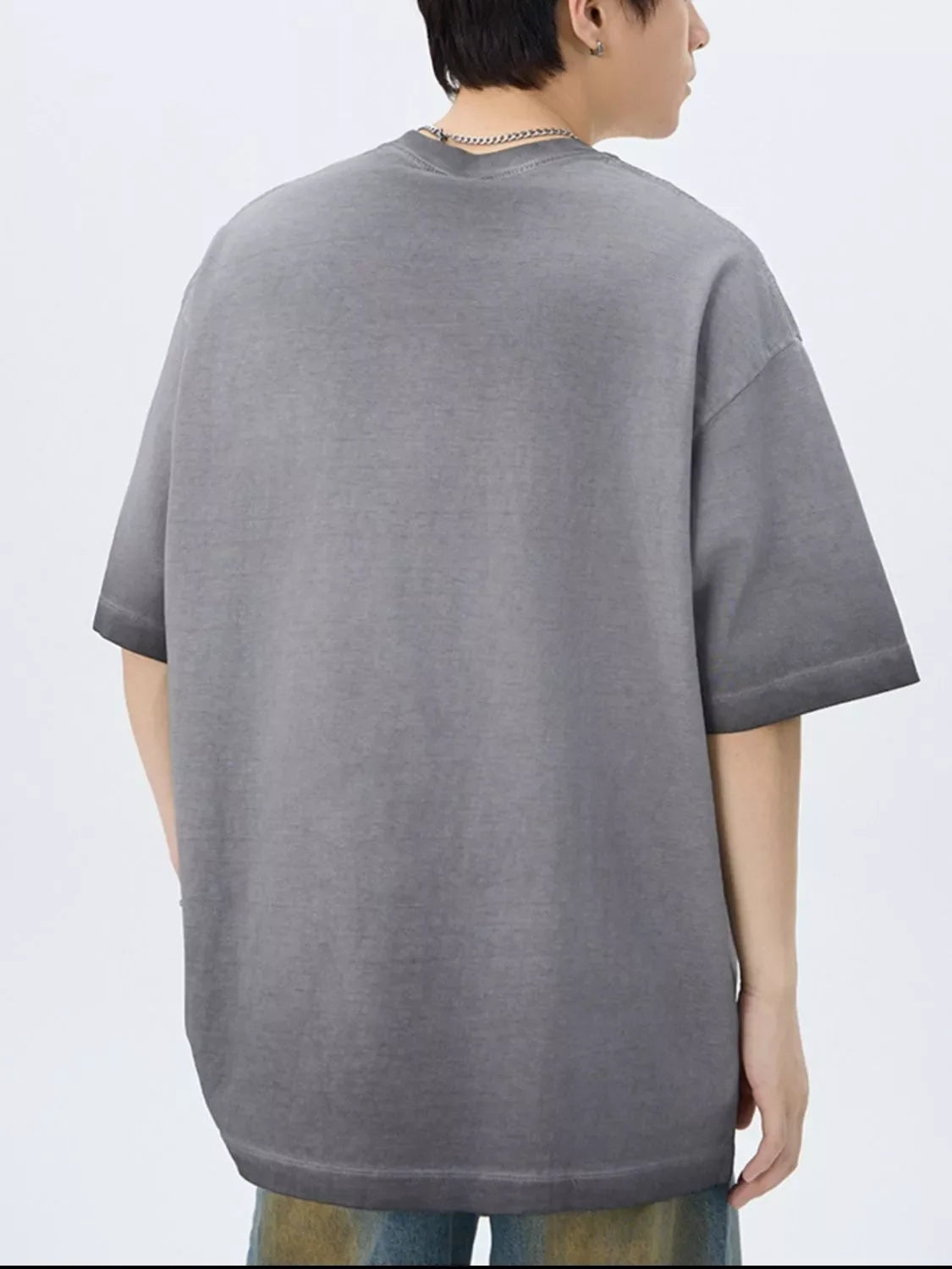 Men's Letter Round Neck Half Sleeve T-Shirt