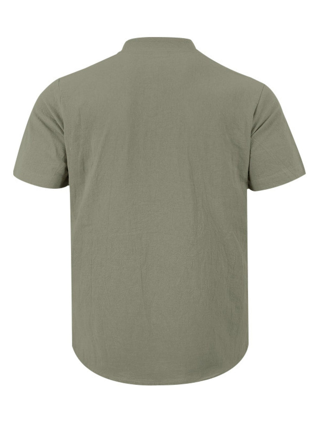 Men's Full Size Button Detail Short Sleeve Shirt Plus Size