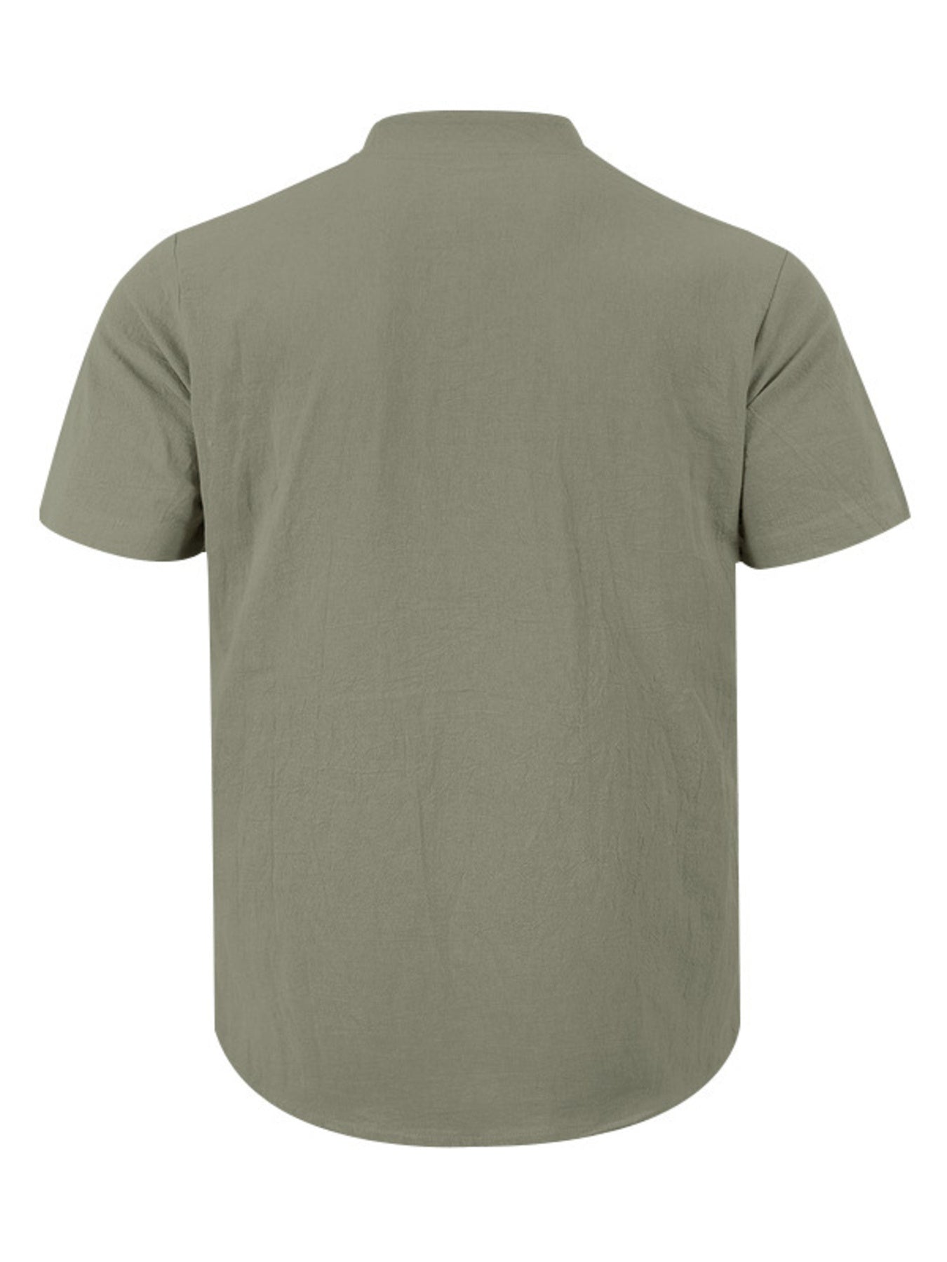 Men's Full Size Button Detail Short Sleeve Shirt Plus Size