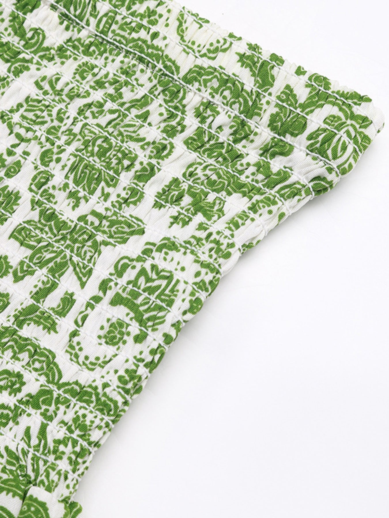 Smocked Printed Skirt