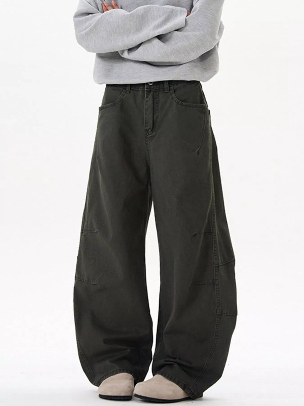 Men's Wide Leg Pocketed Pants