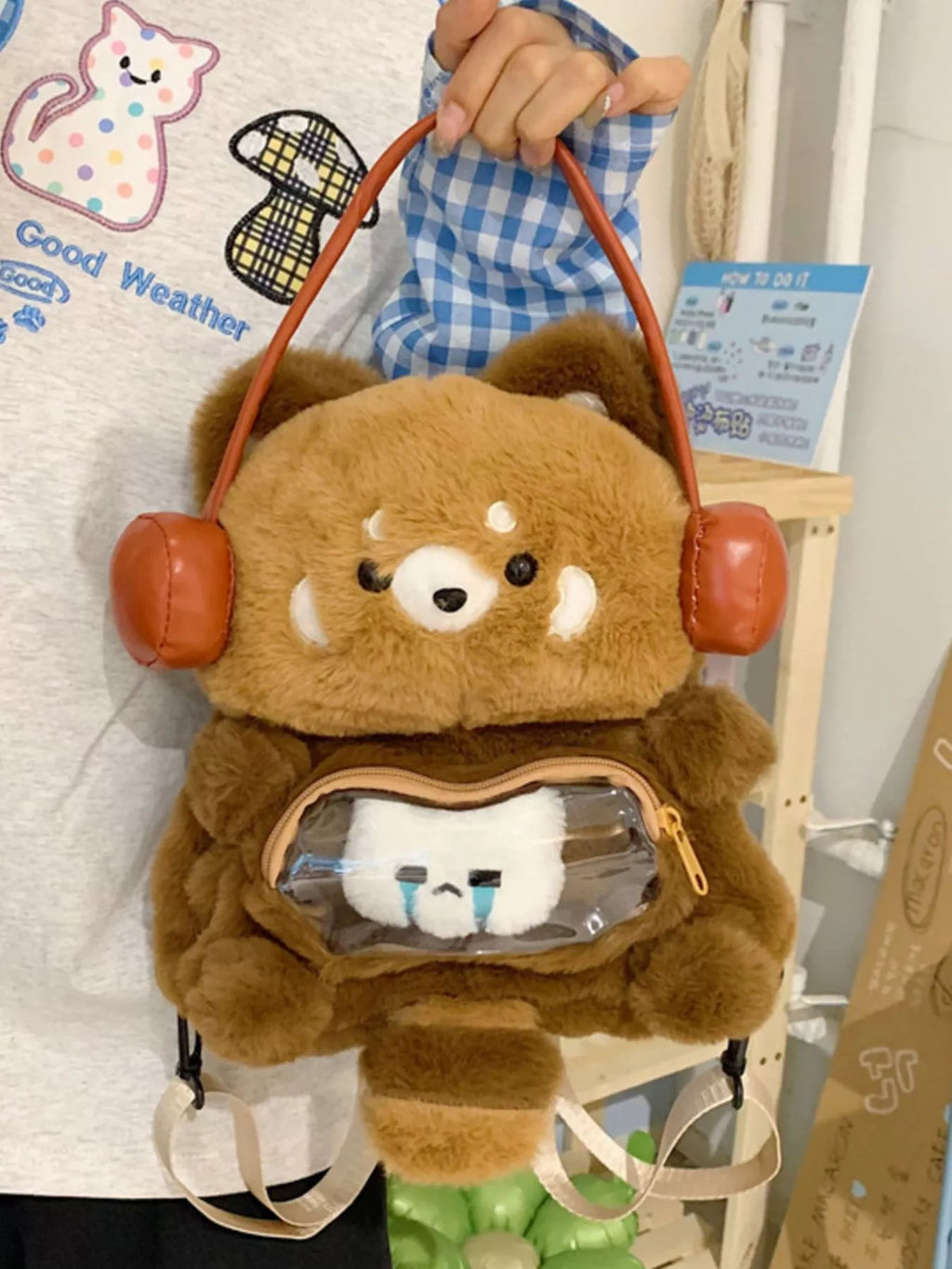 Cat Plush Backpack Bag