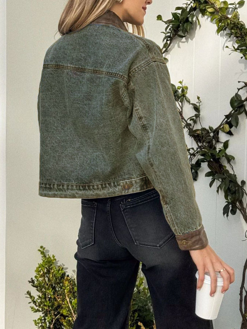 Button Up Chest Pockets Denim Jacket