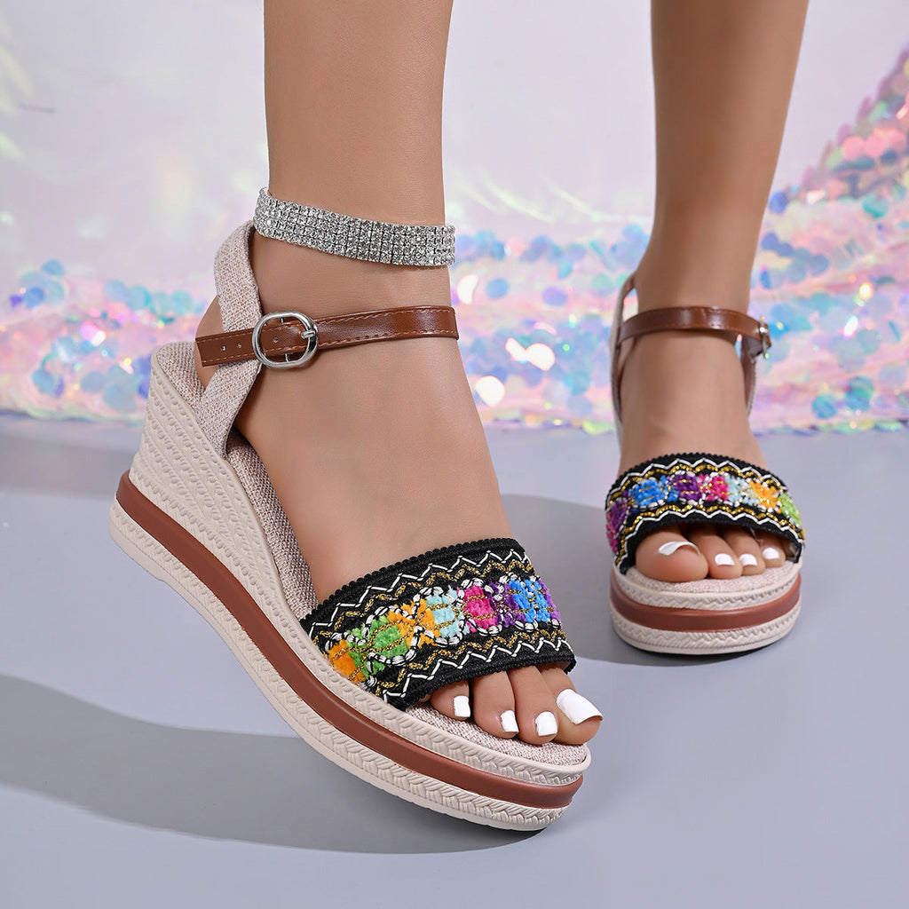 Open Toe Wedge Sandals