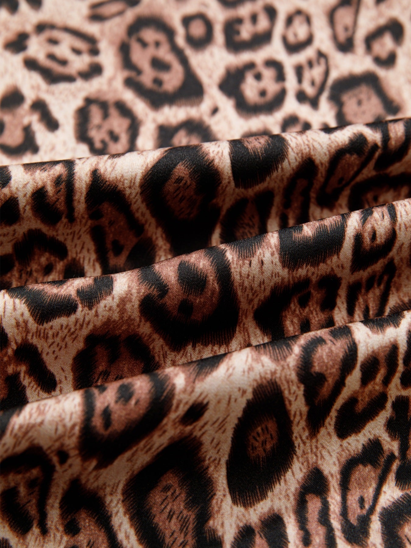 Leopard Bow Tie Puff Sleeve Blouse