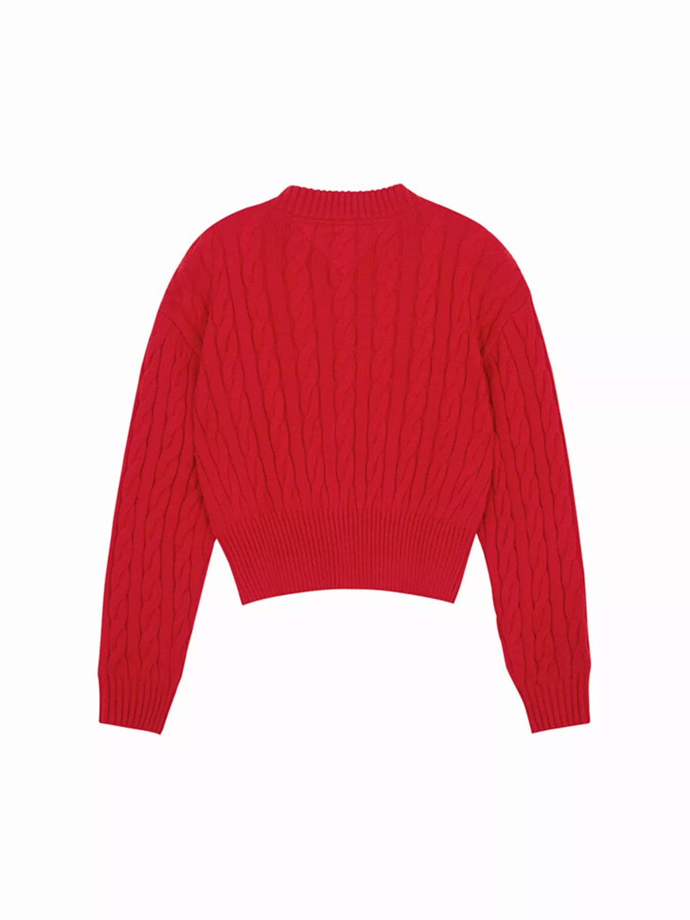 Cable-Knit Button-Front Cardigan