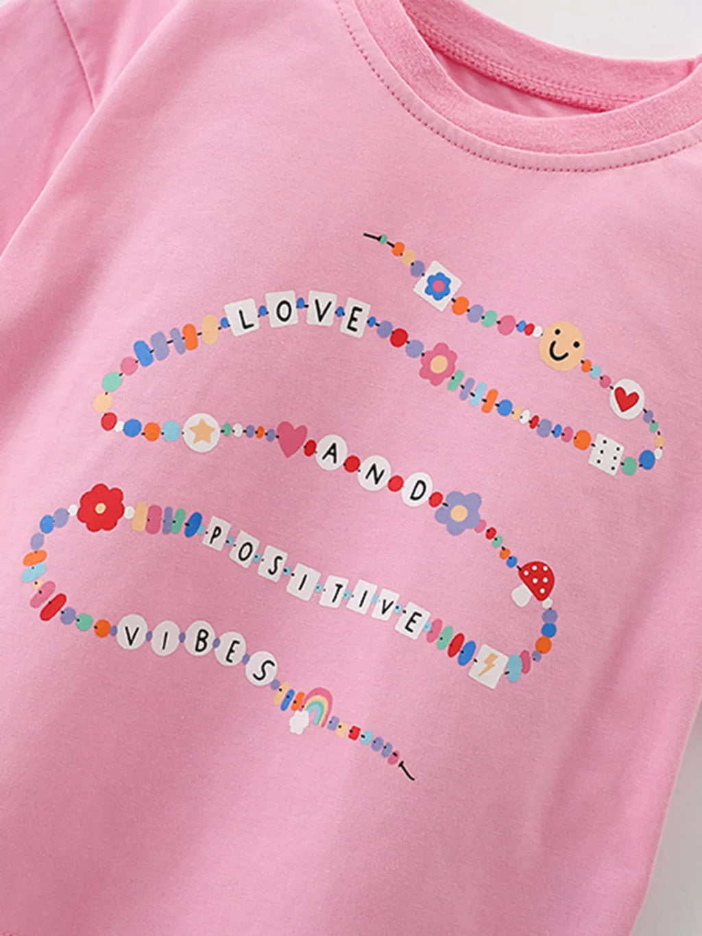 Children's 'Love and Positive Vibes' Graphic T-Shirt