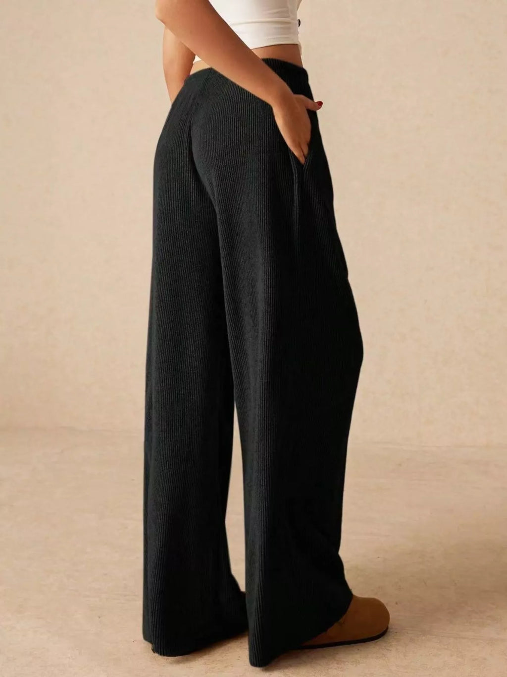 Drawstring Wide Leg Pants