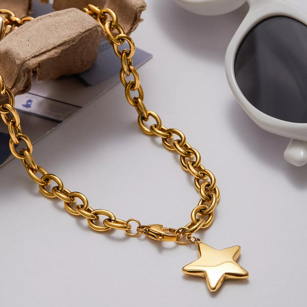 18K Gold-Plated Star Necklace