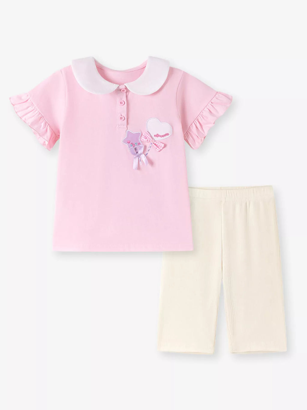Children's Ruffled Top & Capri Pants Set