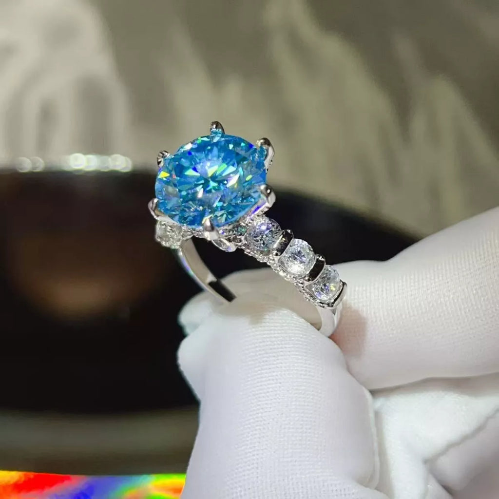 5 Carat Moissanite 6-Prong 925 Sterling Silver Ring