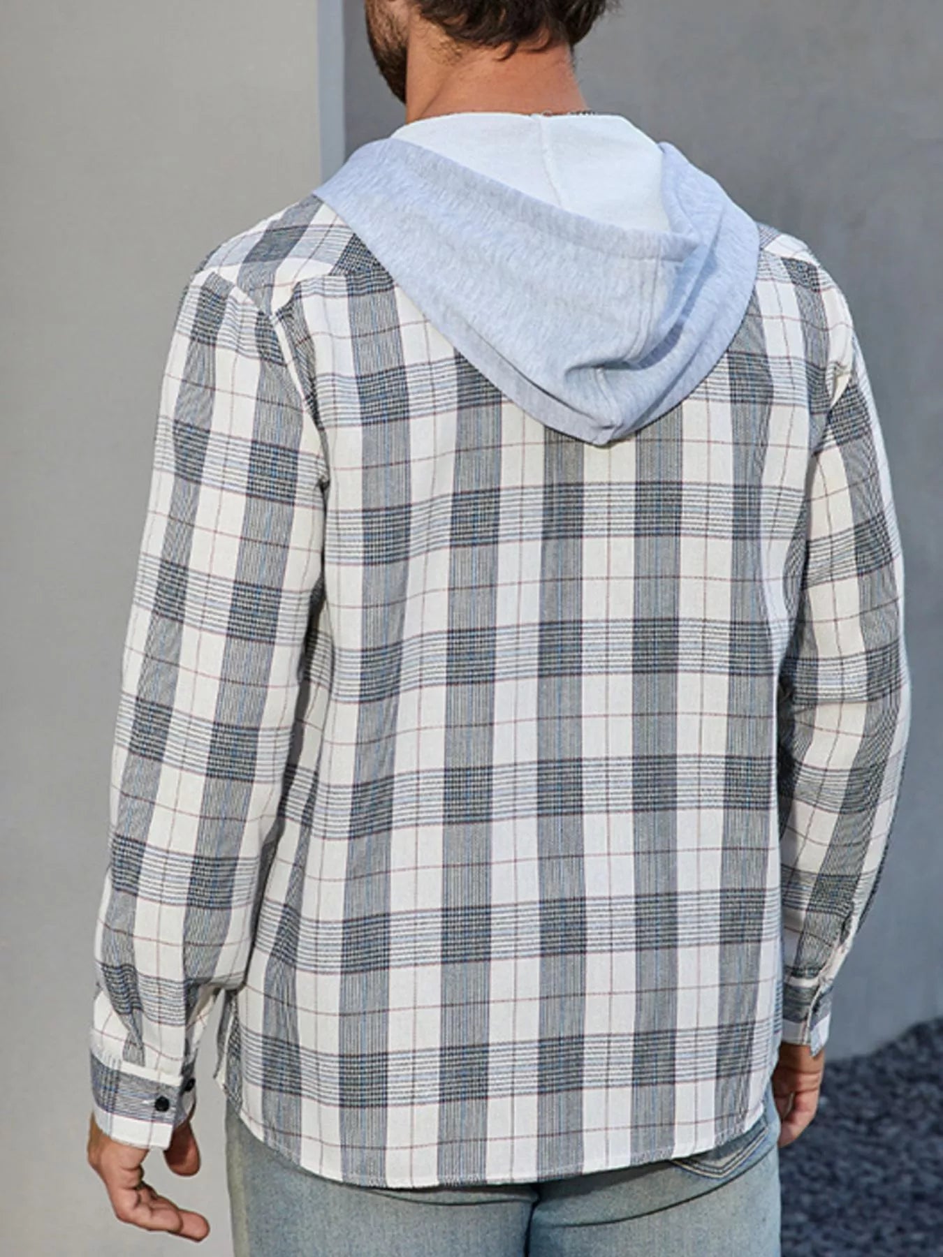 Men's Casual Plaid Long Sleeve Shirt