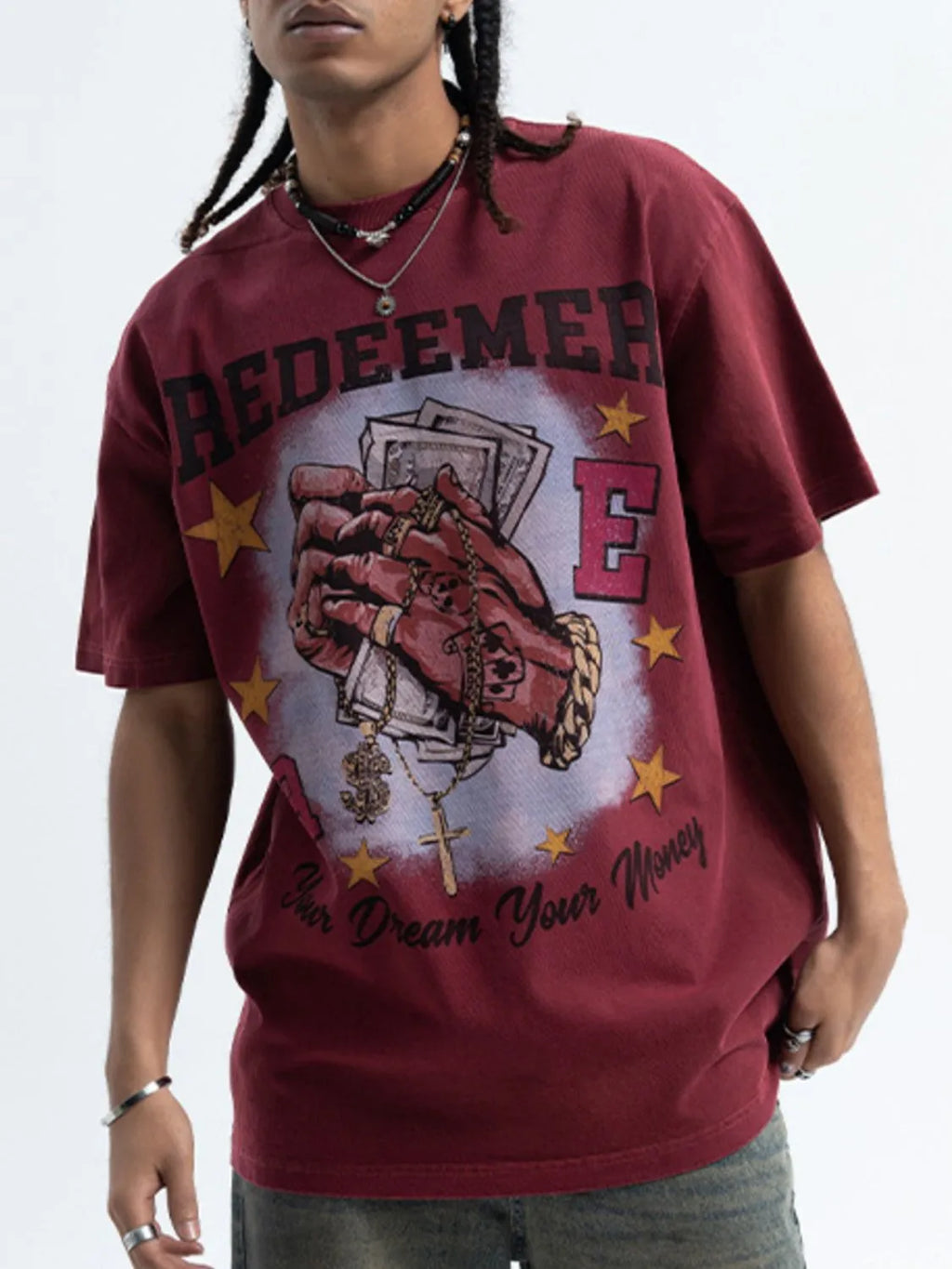 Men's Graphic Round Neck Short Sleeve T-Shirt
