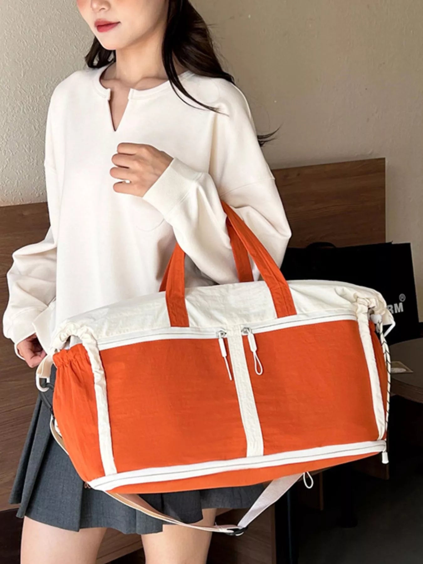 Color-Block Travel Bag