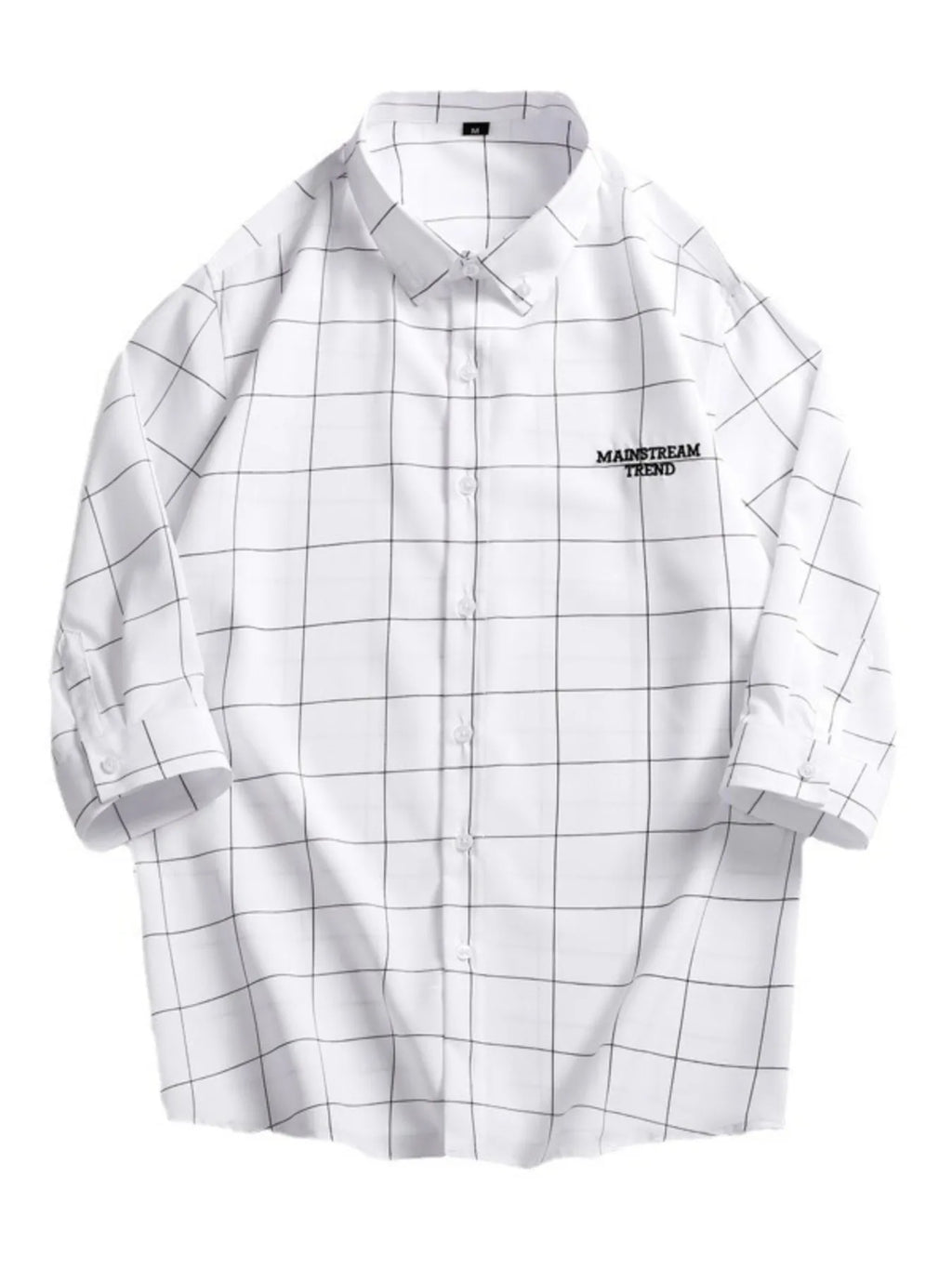 Men's Plus Size Casual Plaid Print Button-Down Shirt