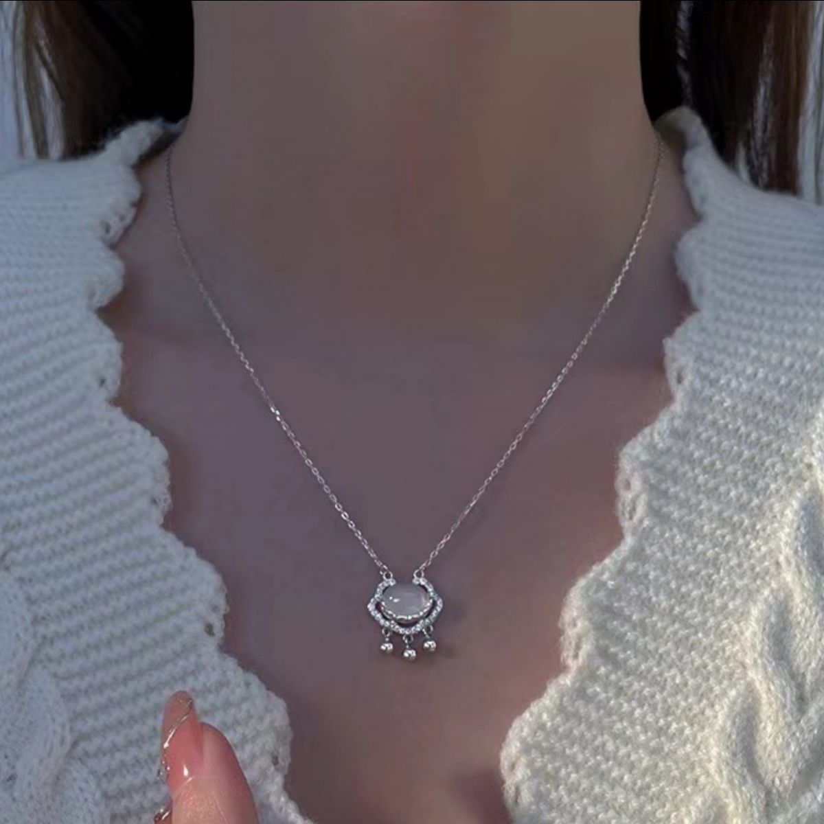 Auspicious Lock Pendant Necklace