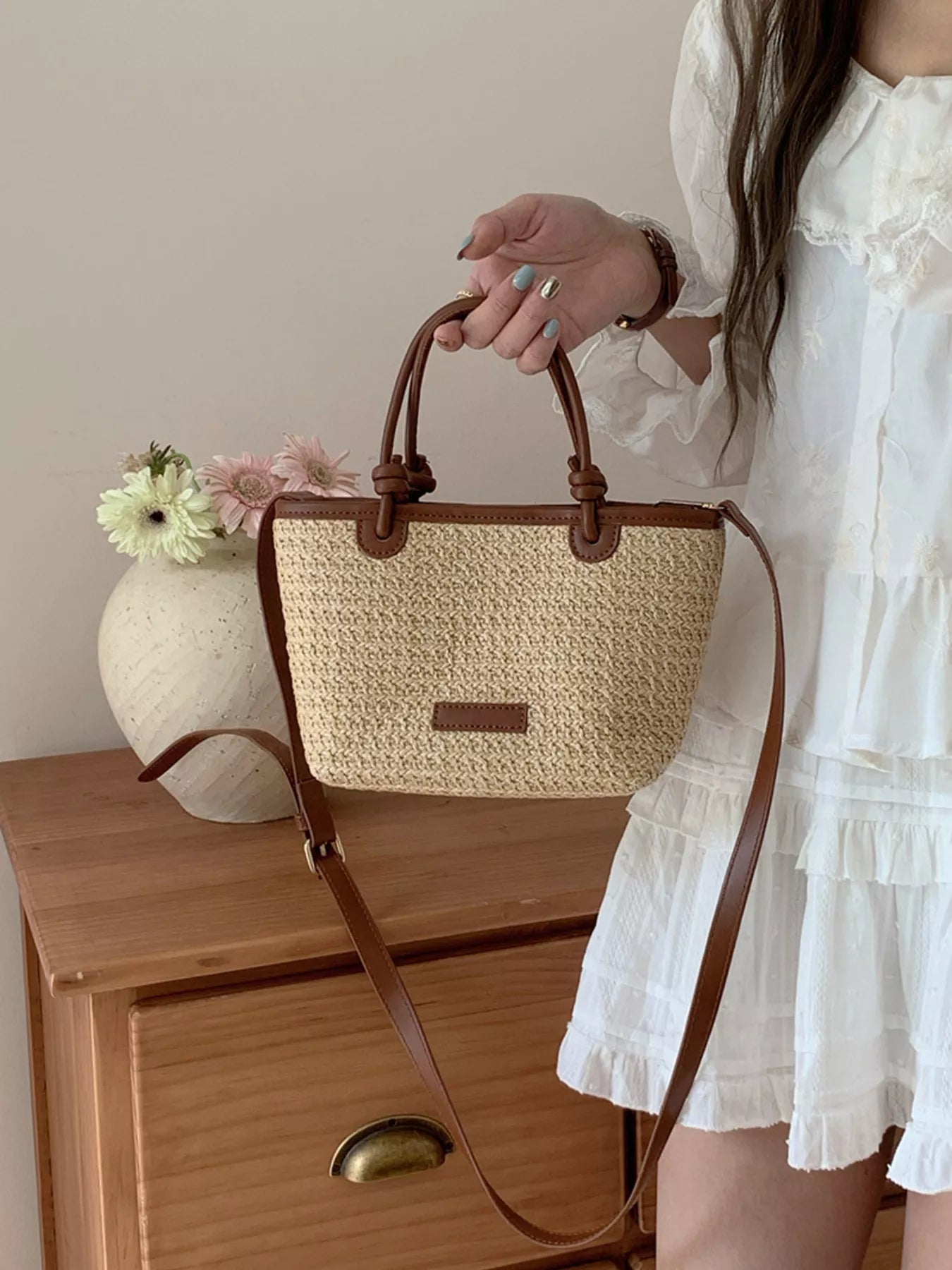Straw Woven Crossbody Bag