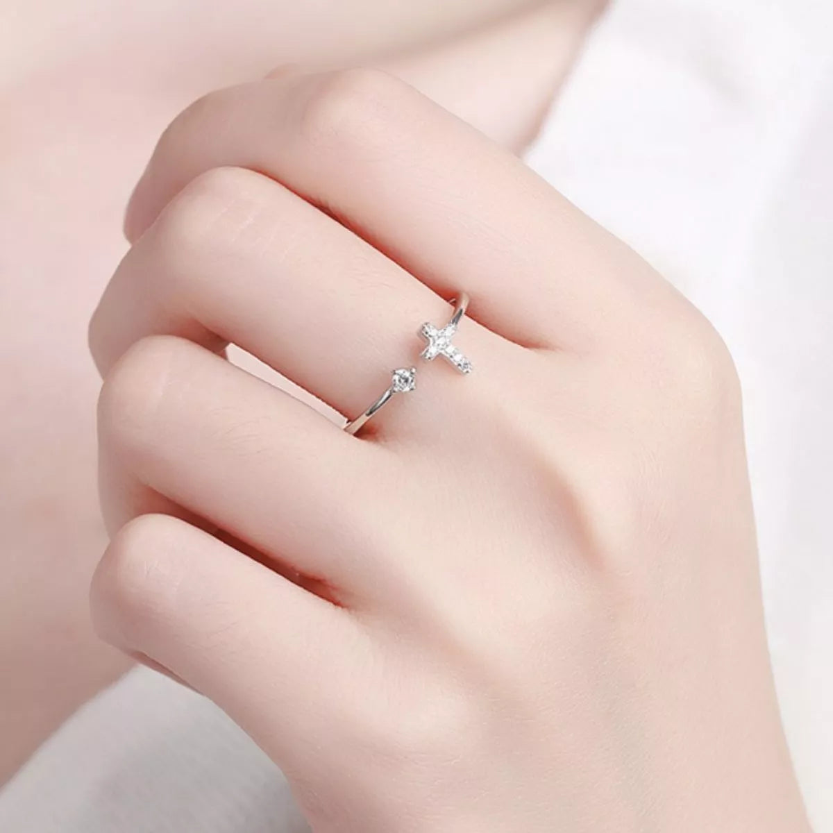 Adjustable Open Cross Ring