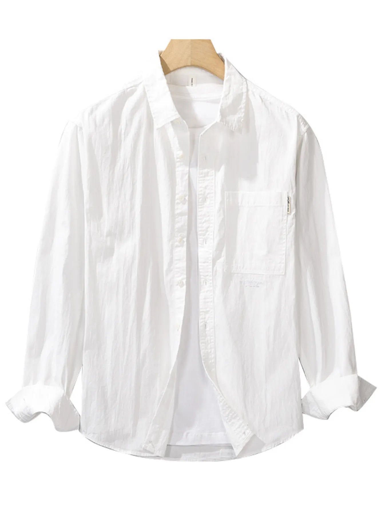 Men's Plus Size Button Up Long Sleeve Shirt