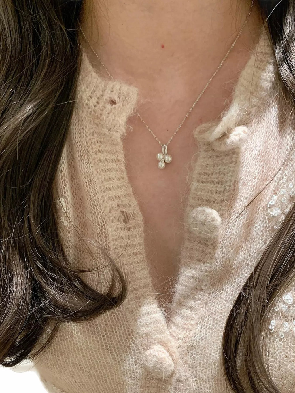 925 Sterling Silver Pearl Pendant Necklace