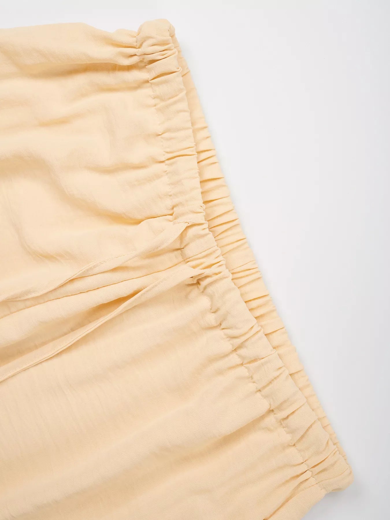 Drawstring Wide Leg Pants