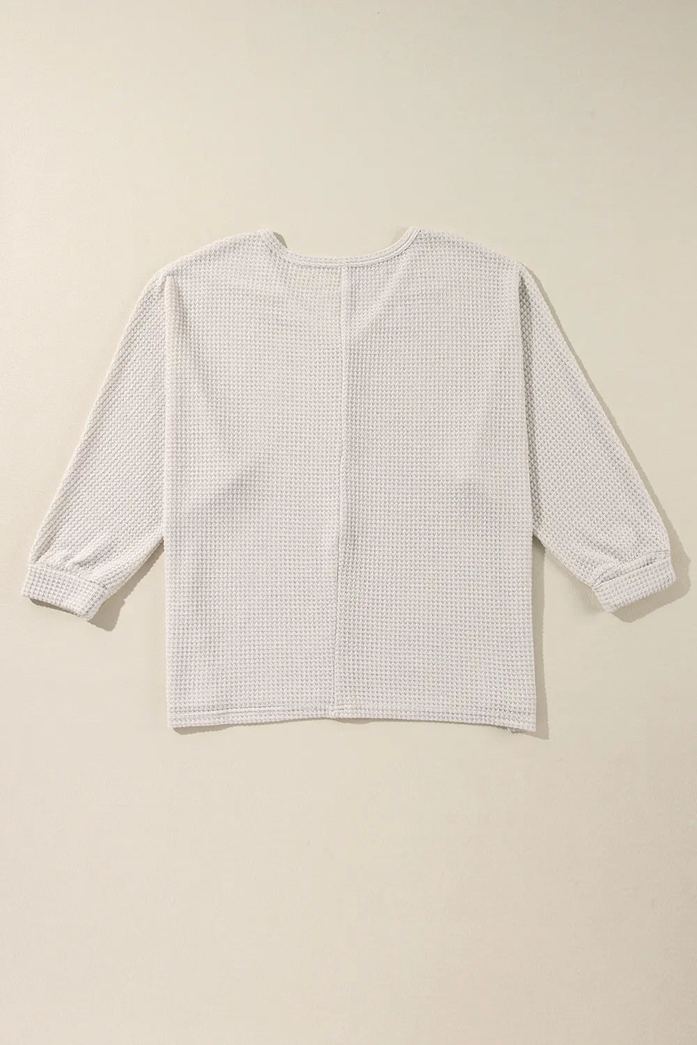 Side Slit V-Neck Long Sleeve Top
