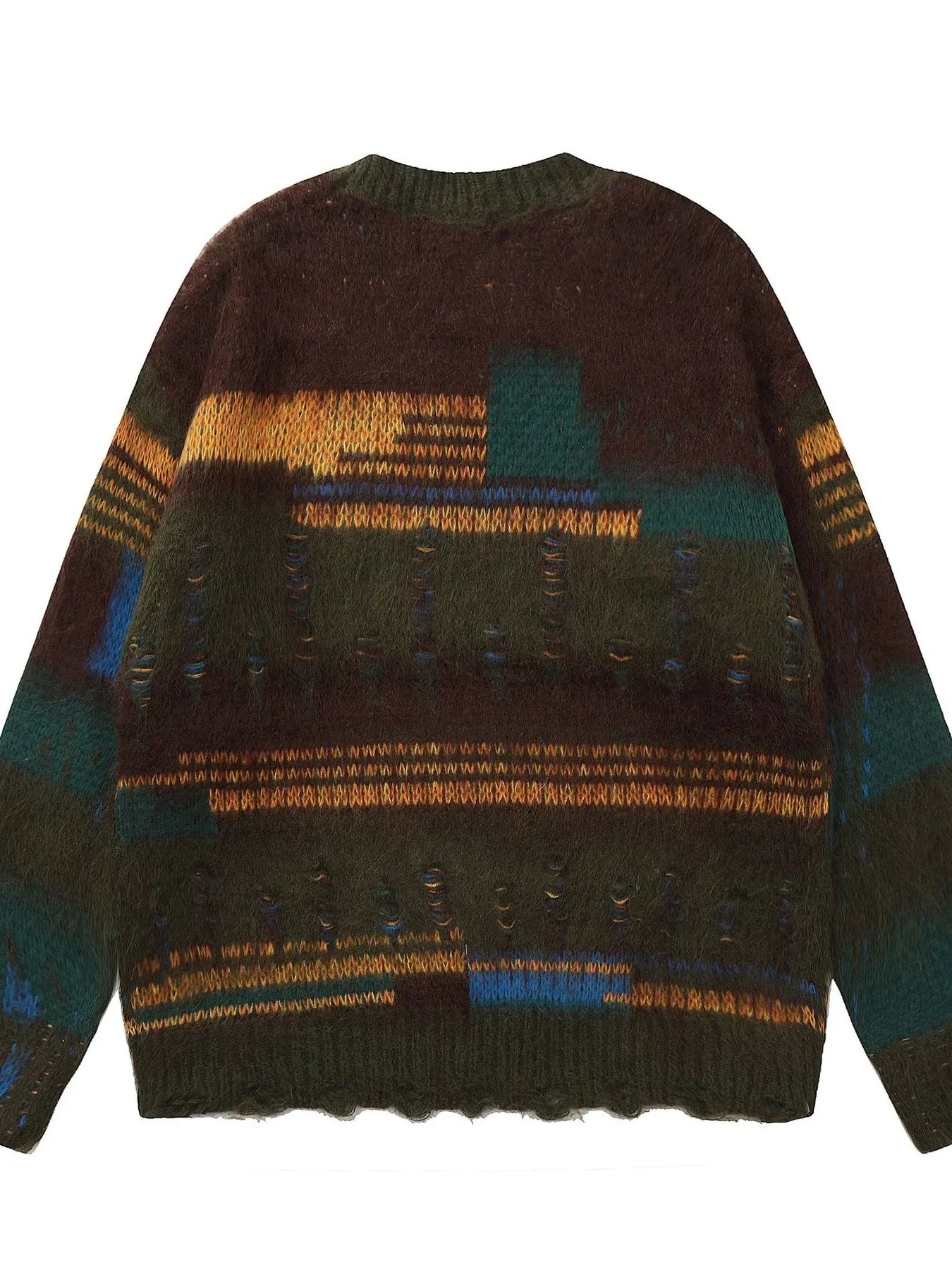 Men's Contrast Round Neck Sweater