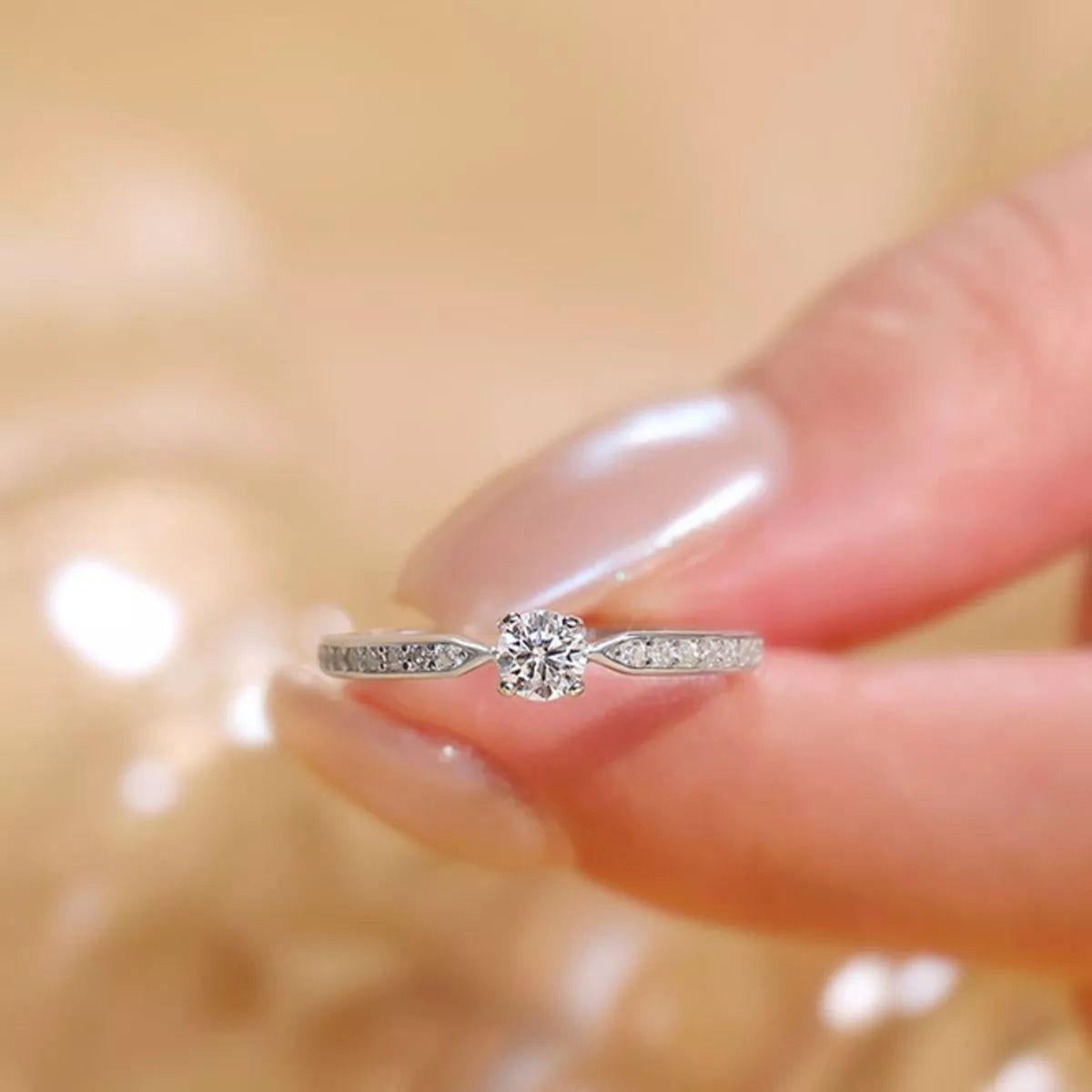 1 Carat 925 Sterling Silver Moissanite Ring