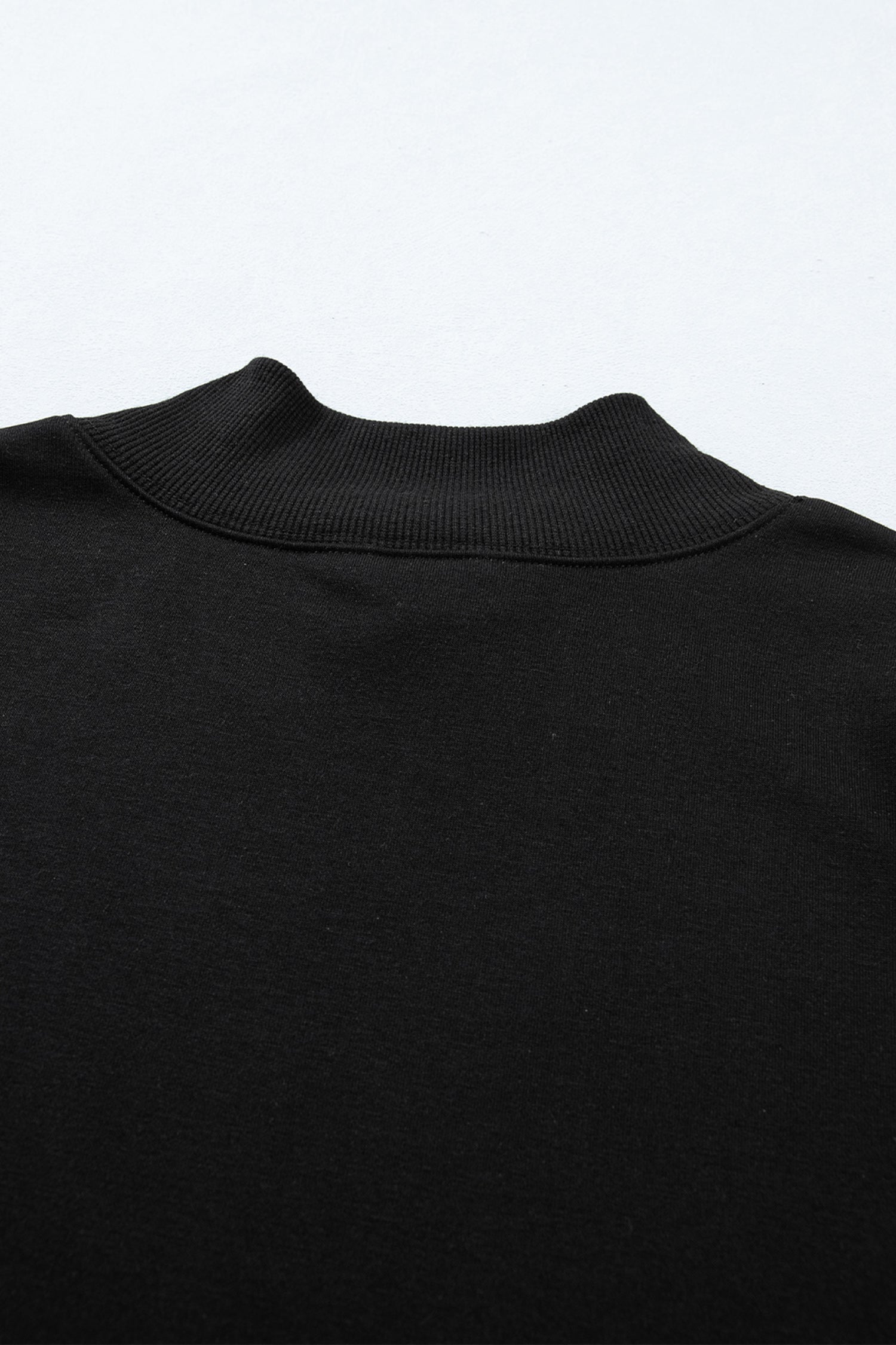 Solid Mock Neck Cap Sleeve Oversized Top