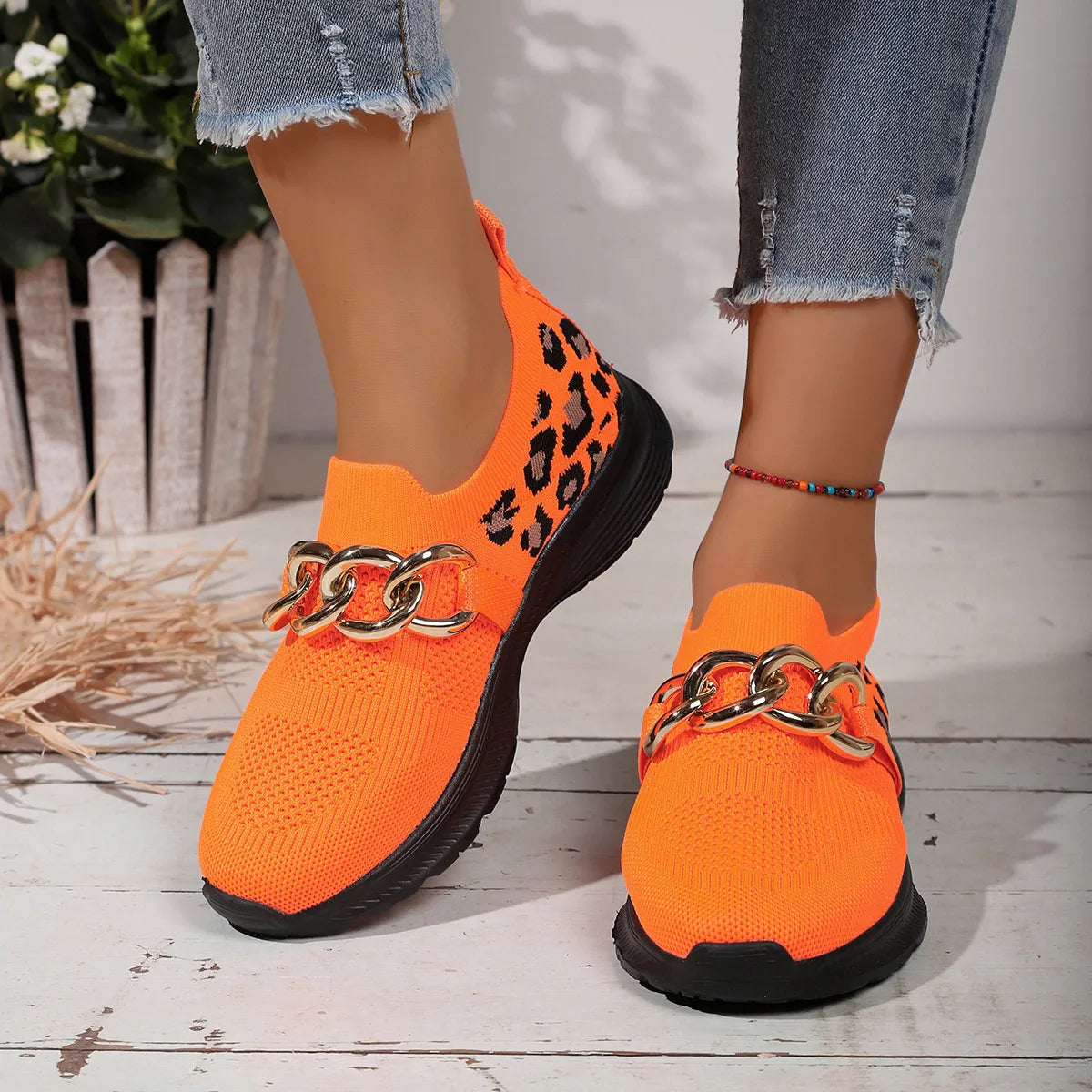 Lightweight Leopard Mesh Athletic